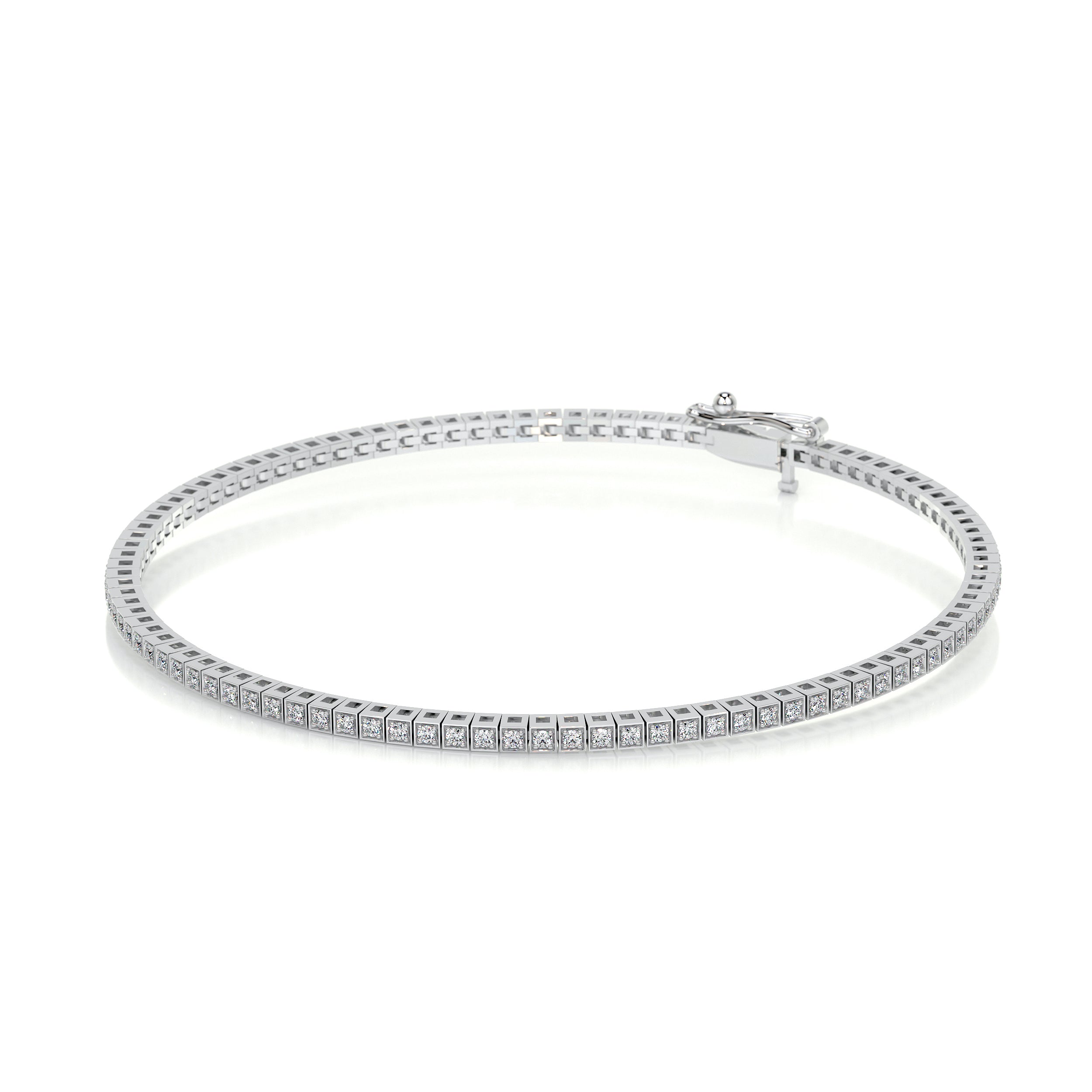 Lee Diamond Tennis Bracelet (1.00 Carat) -18K White Gold