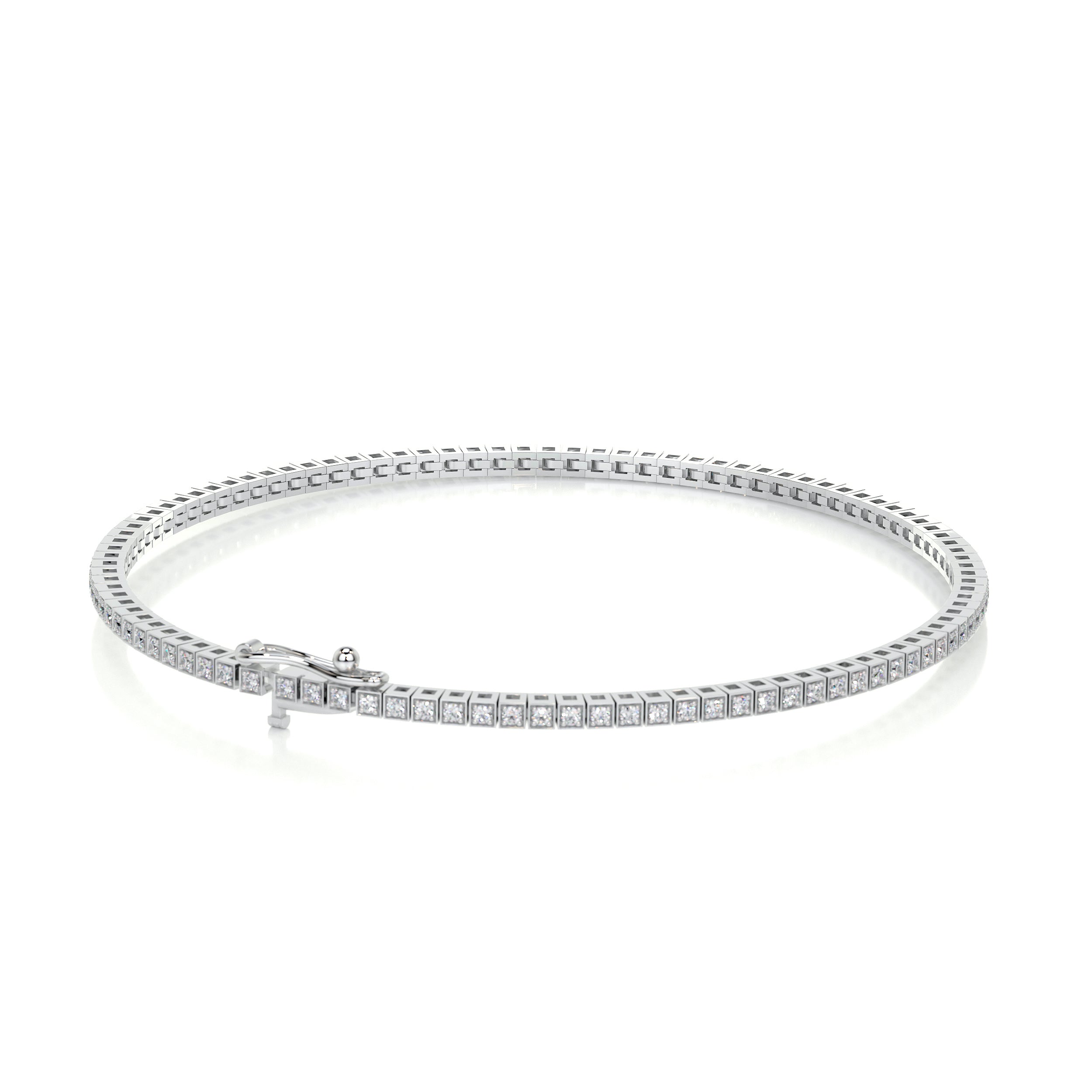 Lee Diamond Tennis Bracelet   (1.00 Carat) -14K White Gold