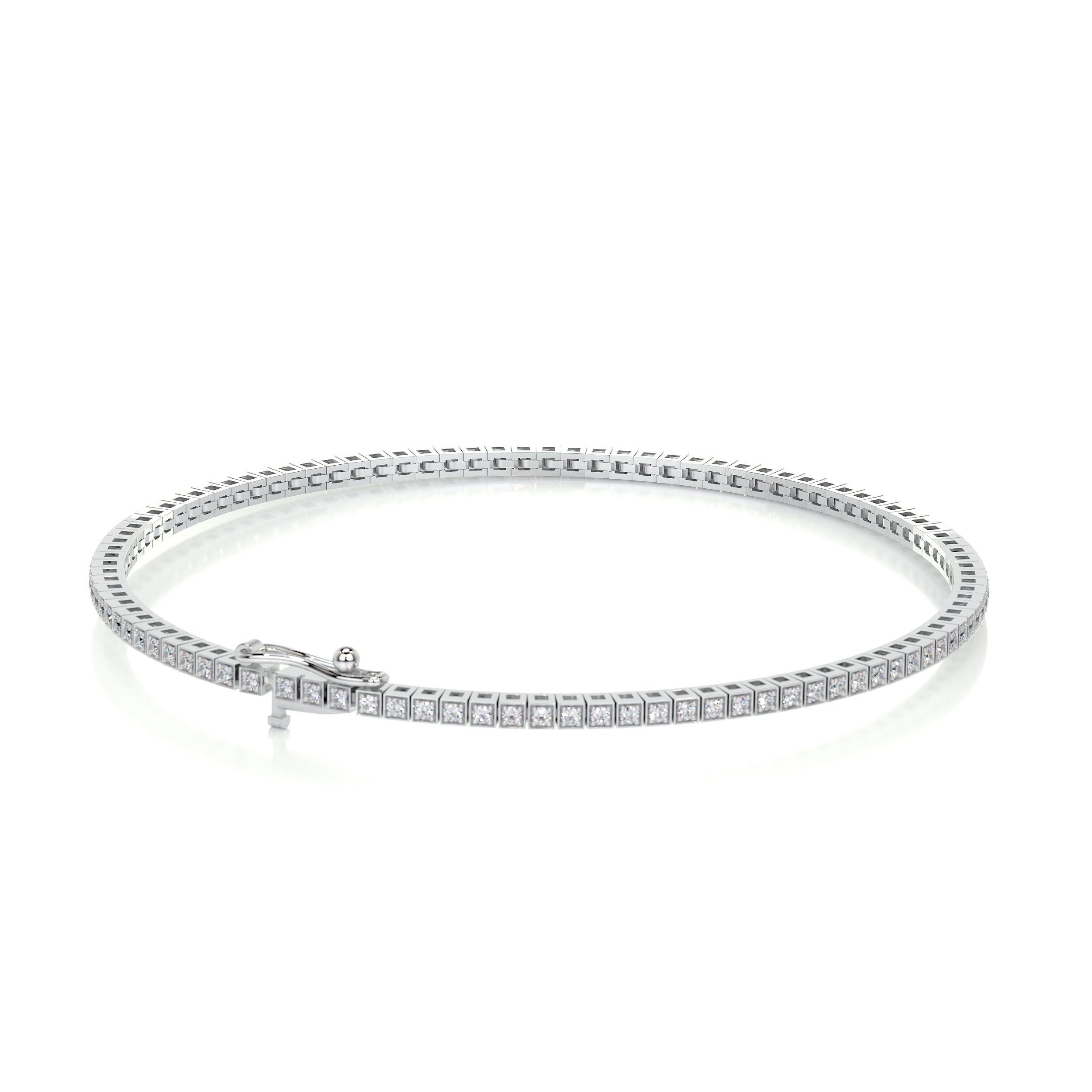 Lee Diamond Lab Grown Tennis Bracelet (1.00 Carat) -18K White Gold