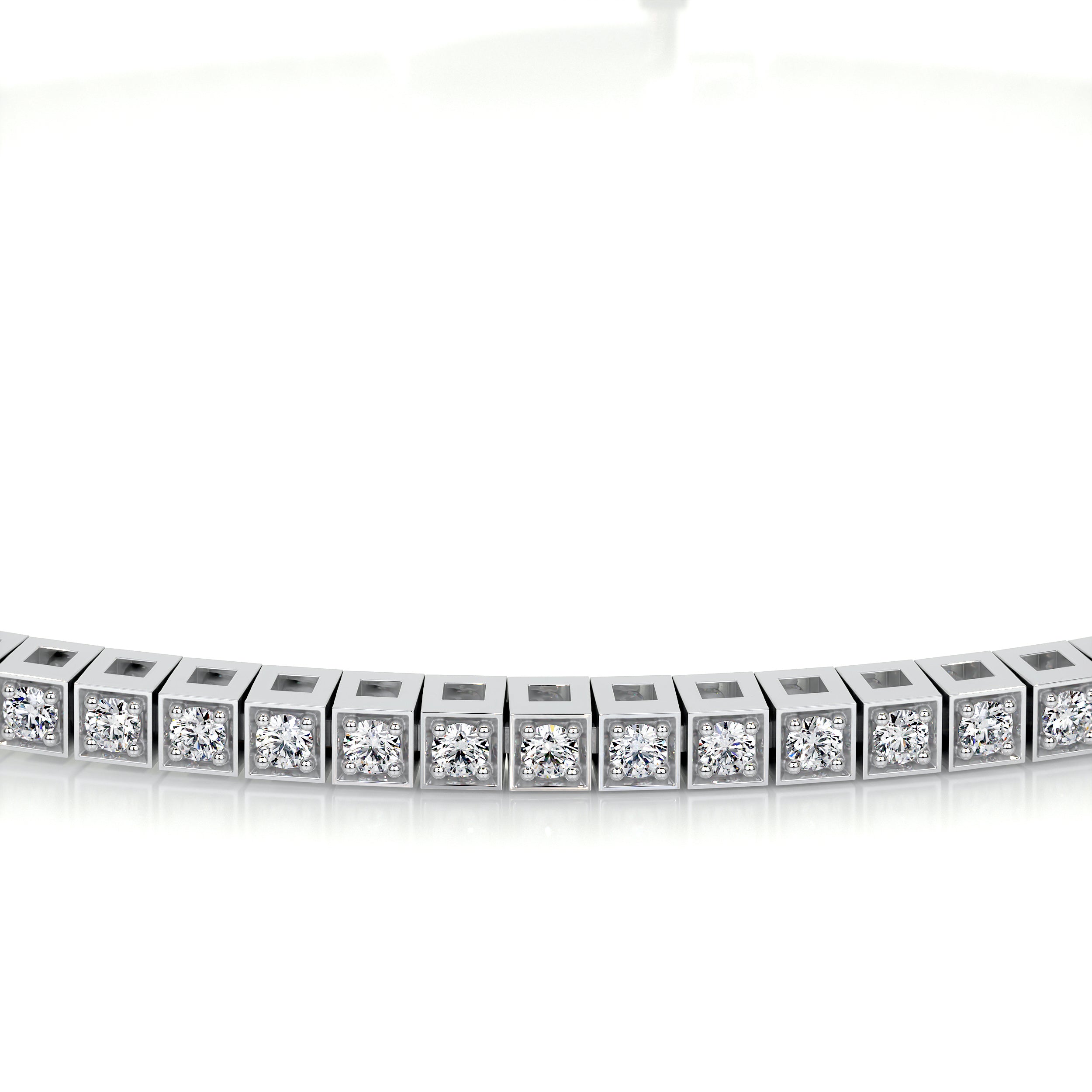 Lee Diamond Lab Grown Tennis Bracelet (1.00 Carat) -18K White Gold
