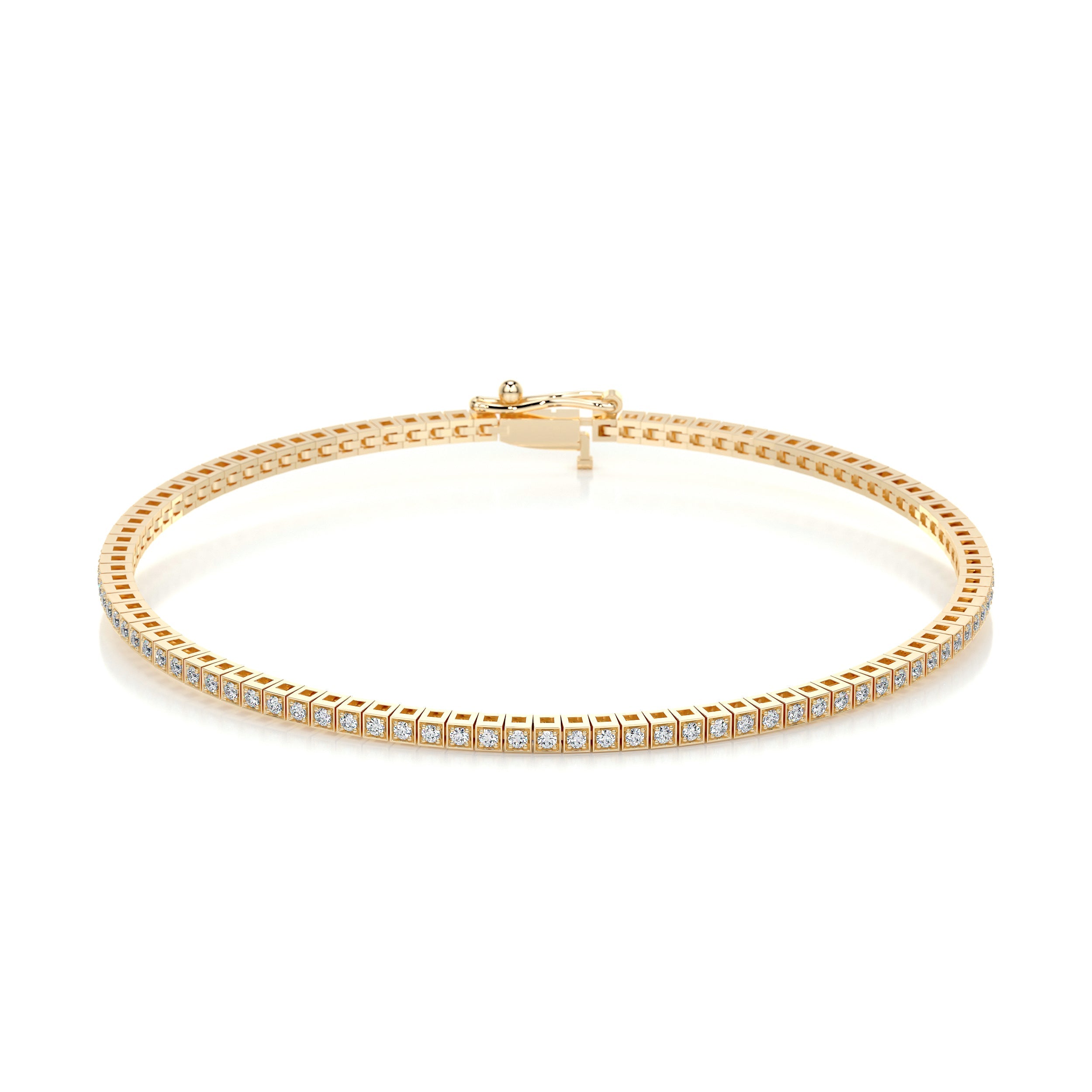Lee Diamond Lab Grown Tennis Bracelet (1.00 Carat) -18K Yellow Gold