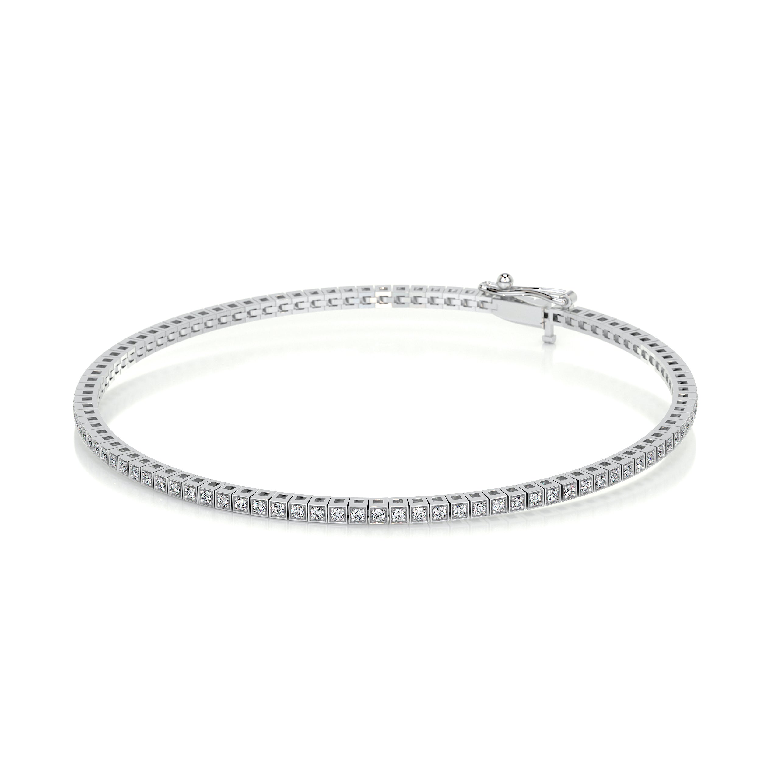 Georgina Diamond Tennis Bracelet (2.00 Carat) -18K White Gold