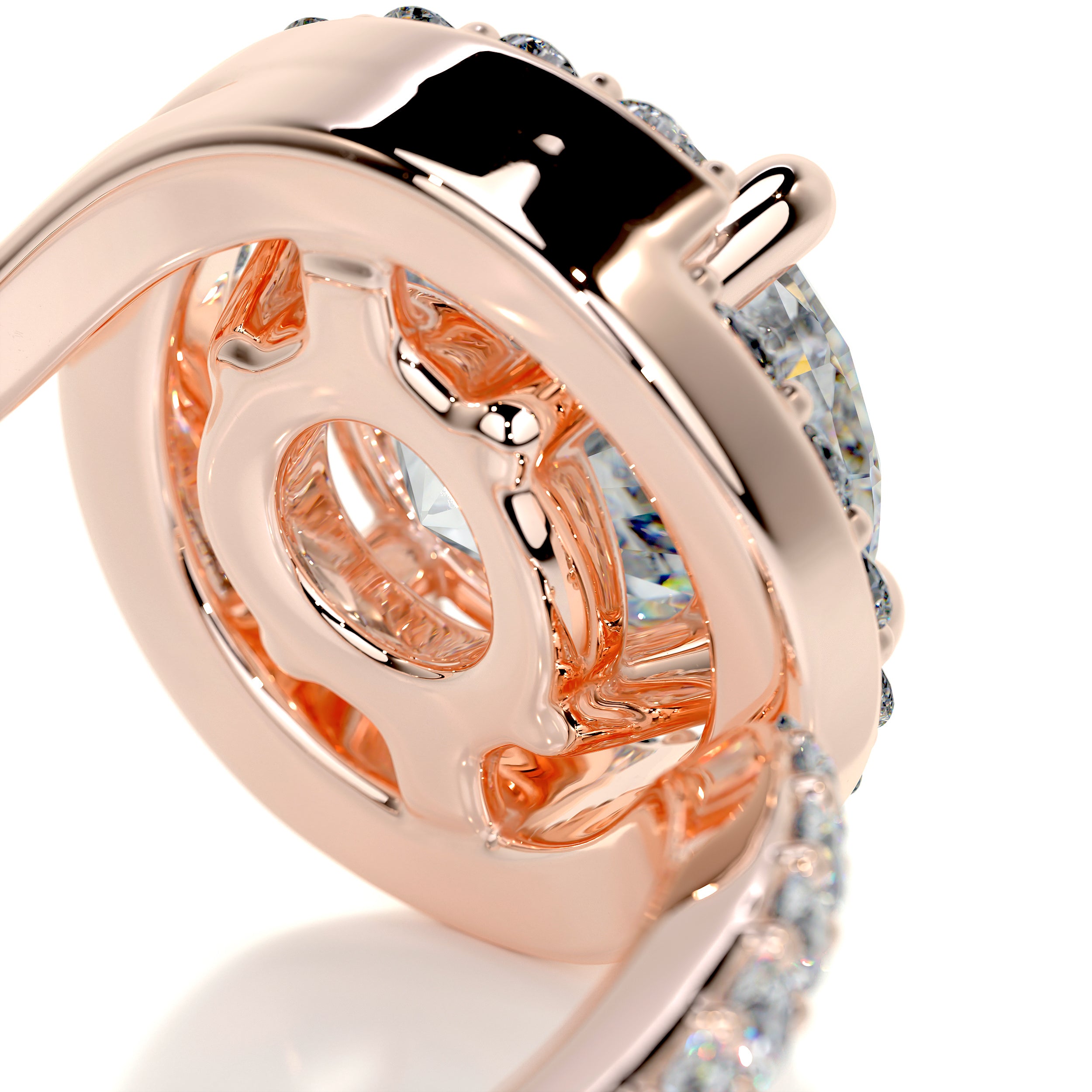 Stella Moissanite & Diamond Ring -14K Rose Gold