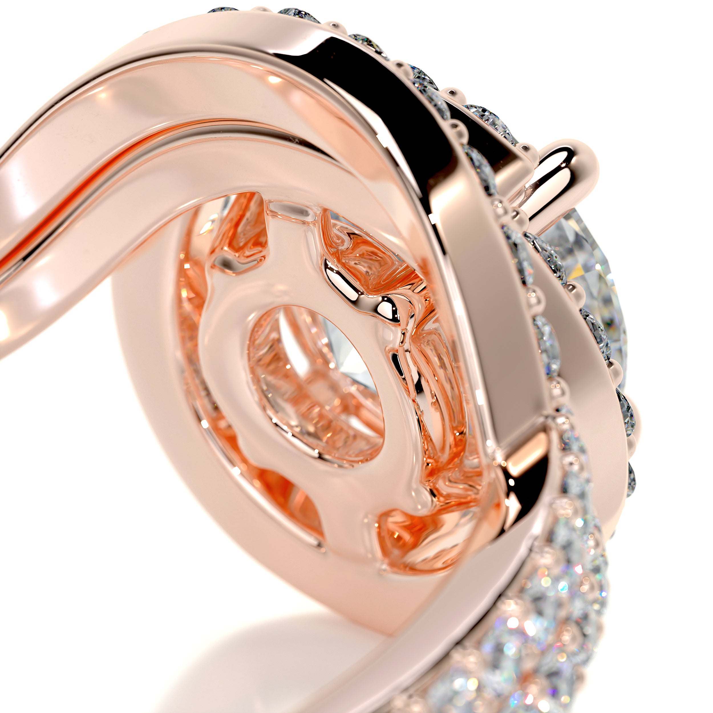 Stella Moissanite & Diamonds Bridal Set -14K Rose Gold