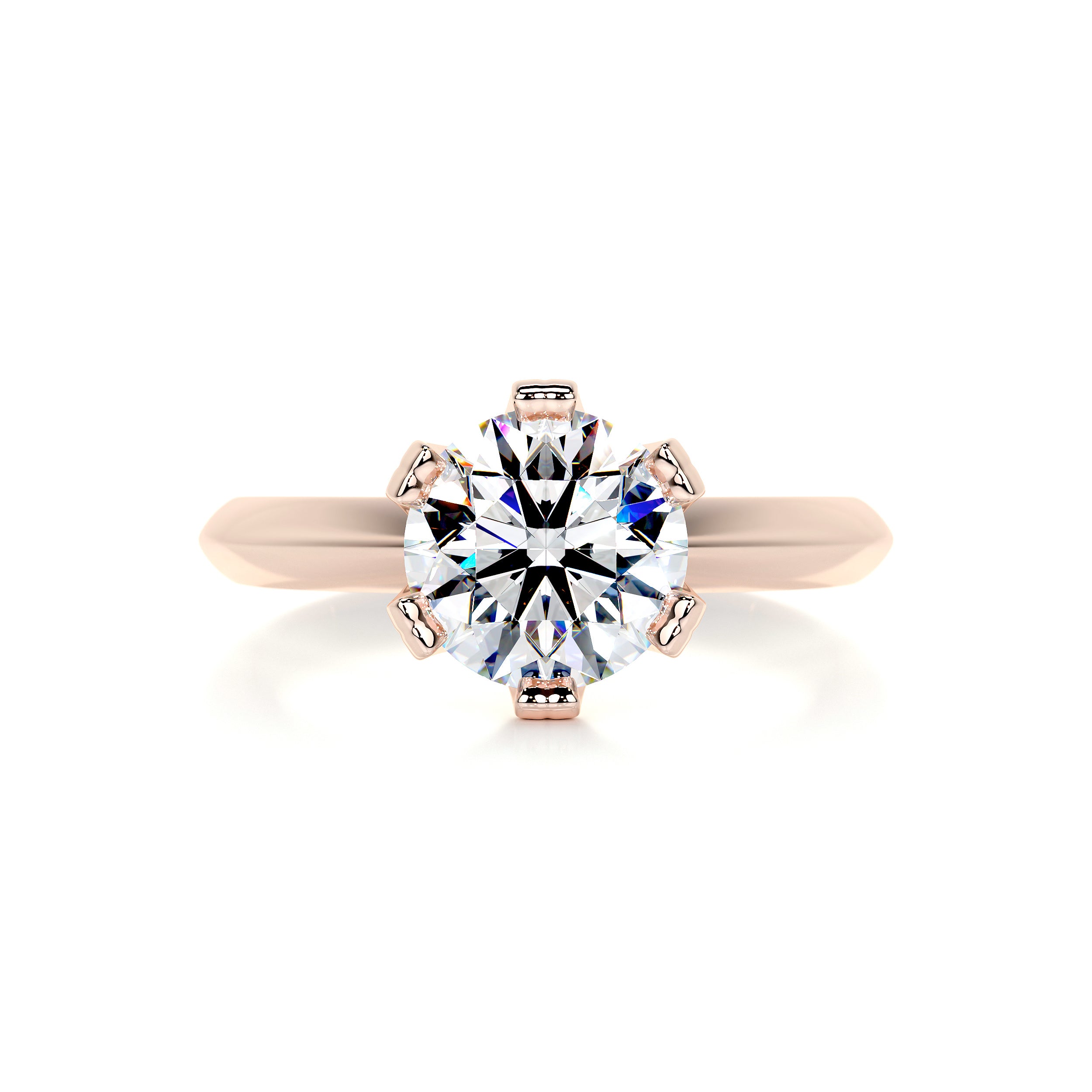 Alexis Moissanite Ring -14K Rose Gold