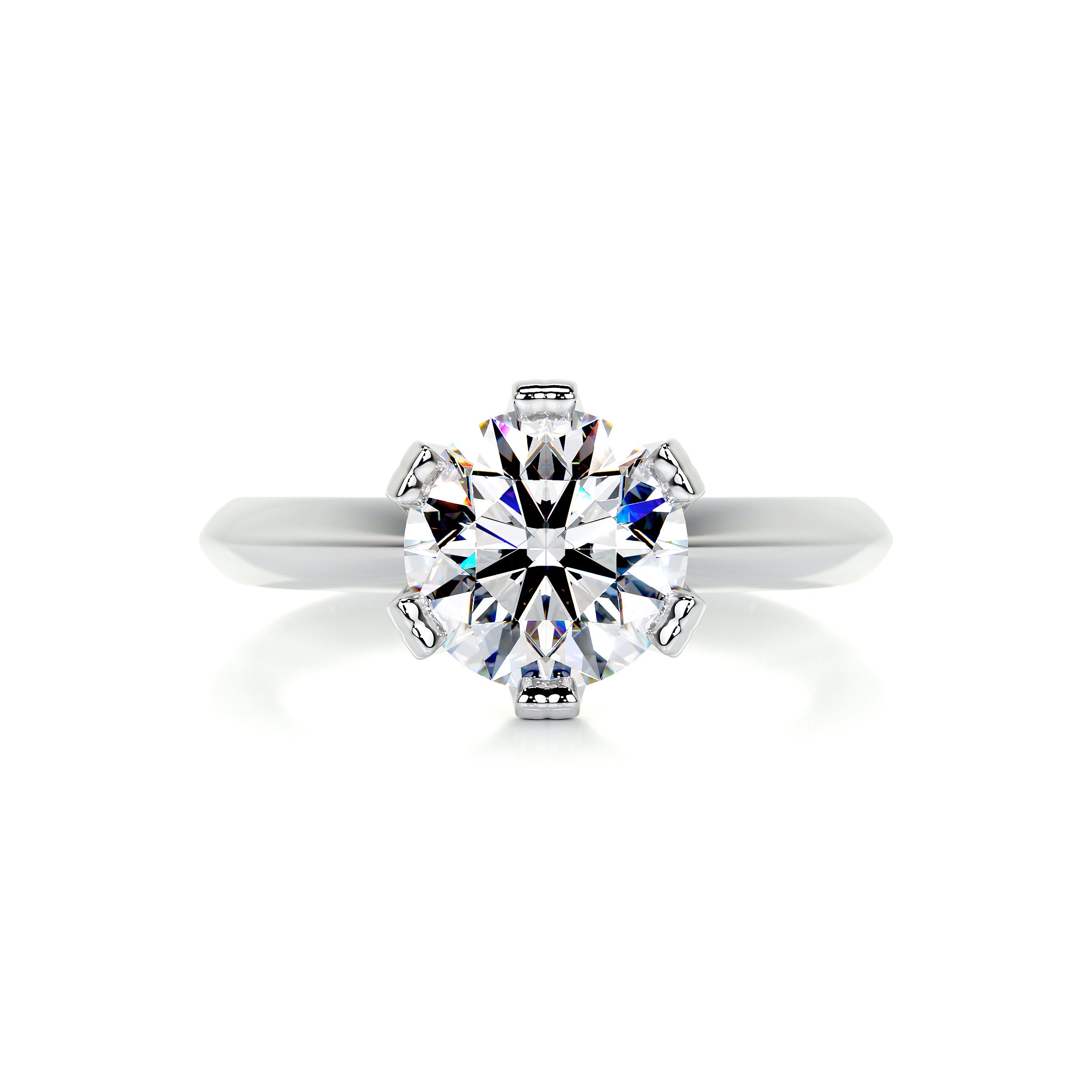 Alexis Moissanite Ring -14K White Gold