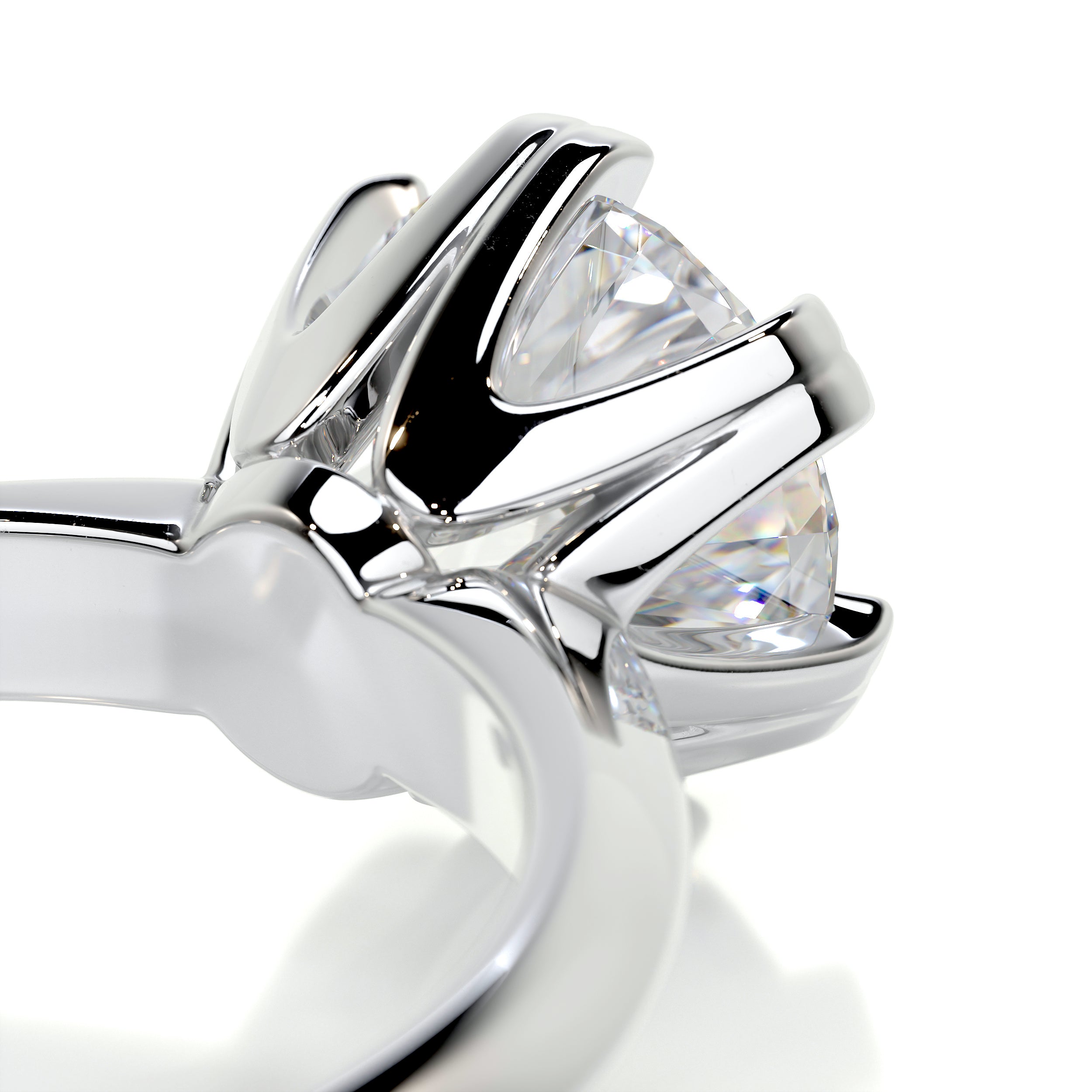 Alexis Moissanite Ring -Platinum