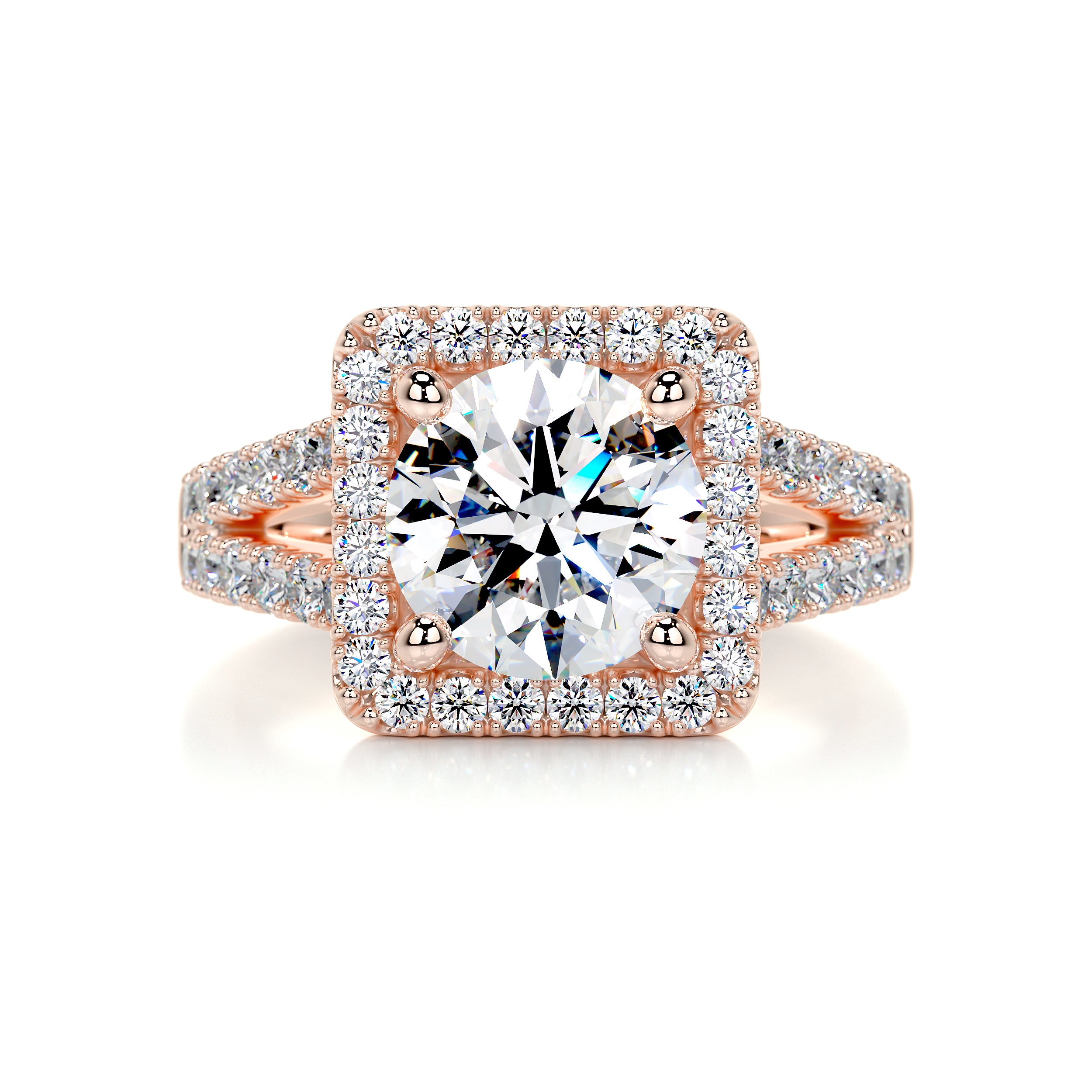 Addison Moissanite & Diamonds Ring -14K Rose Gold