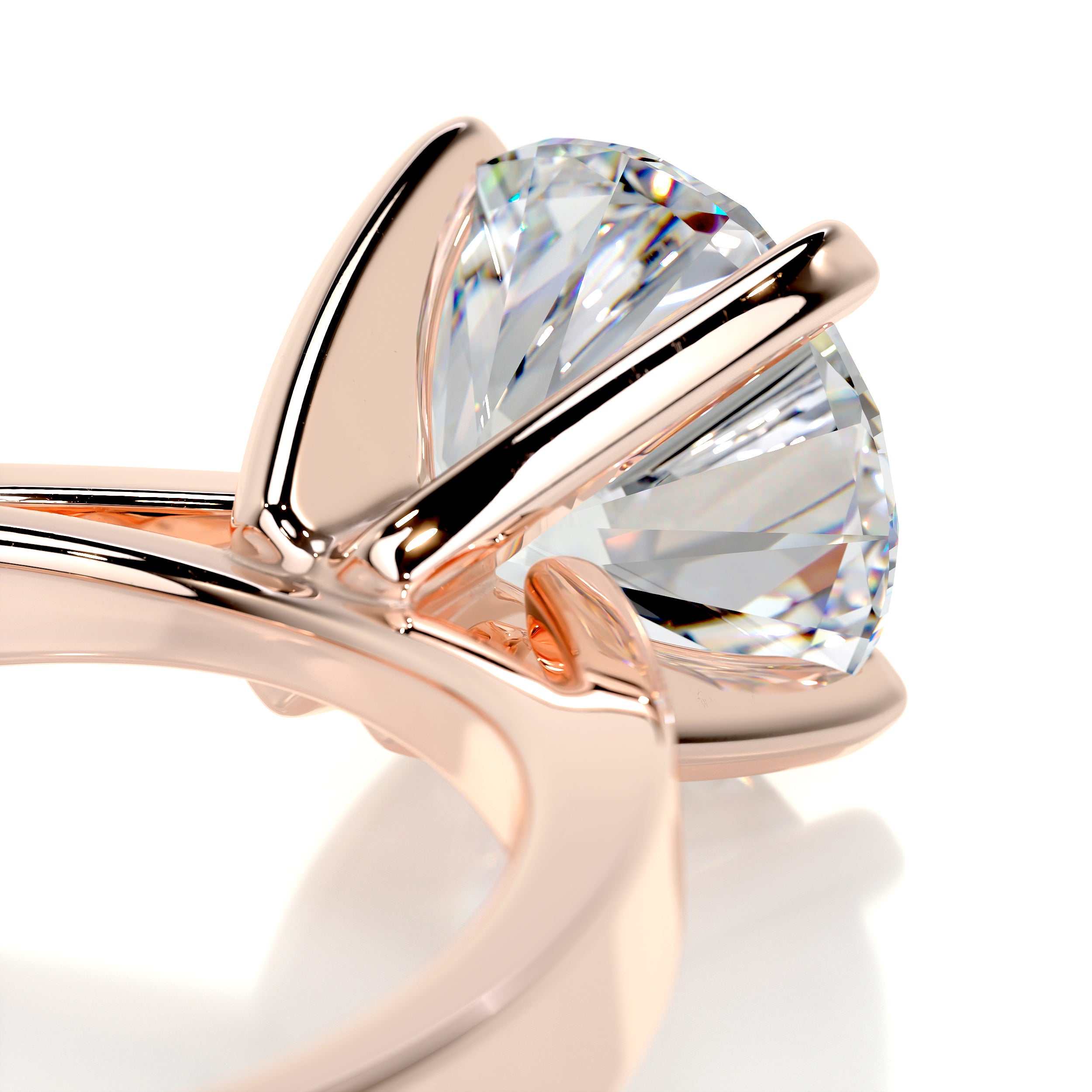 Diana Moissanite Ring -14K Rose Gold
