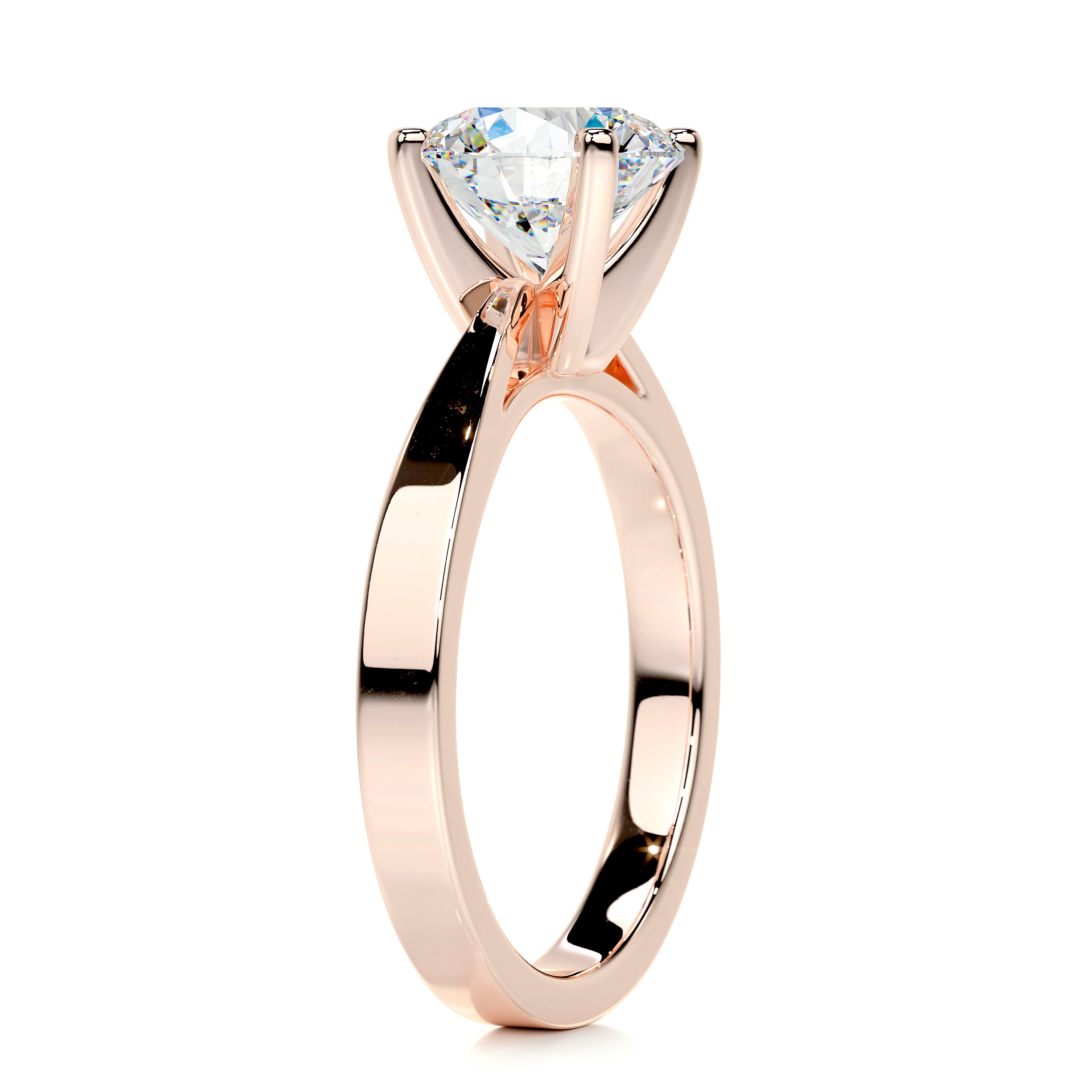 Diana Moissanite Ring -14K Rose Gold