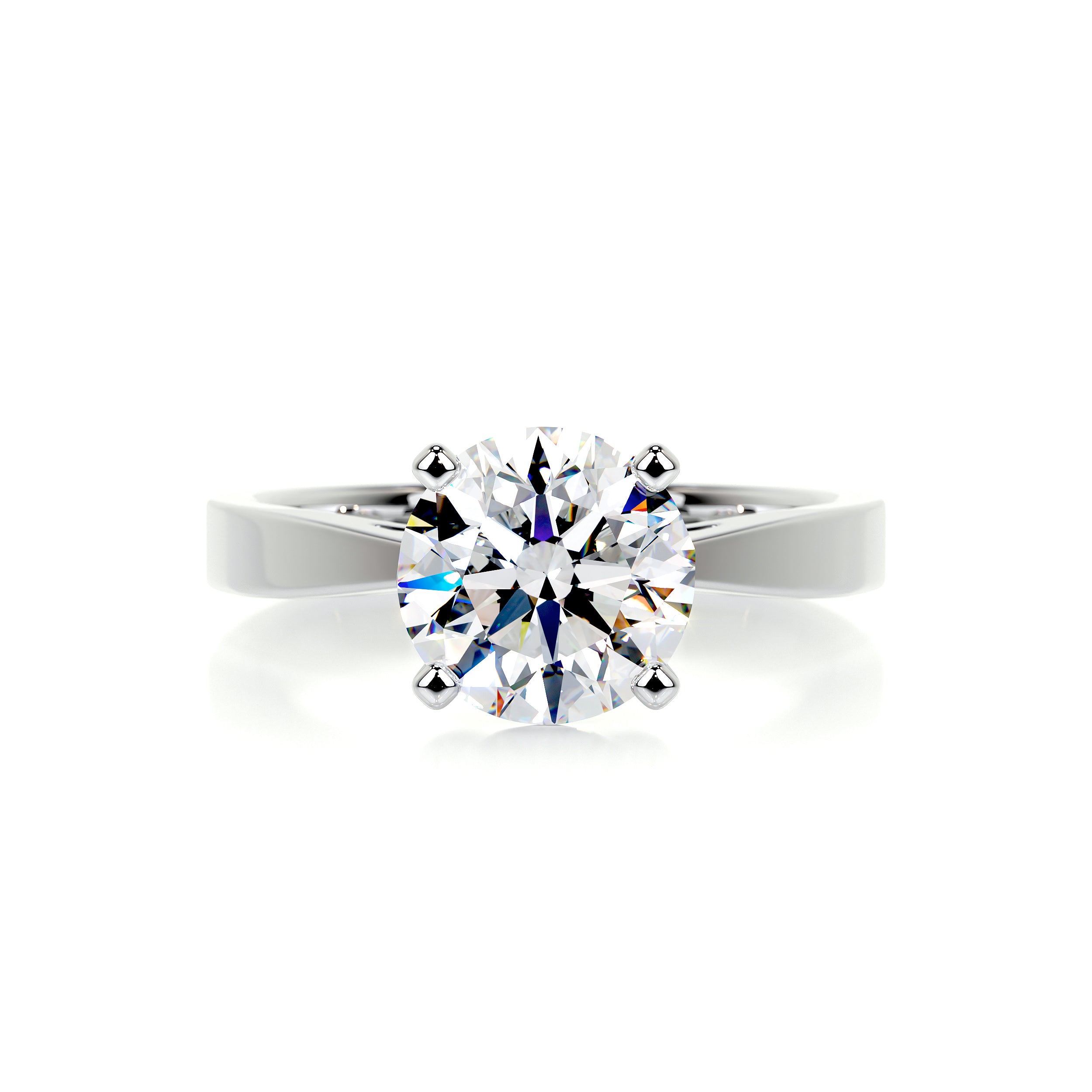 Diana Moissanite Ring -18K White Gold