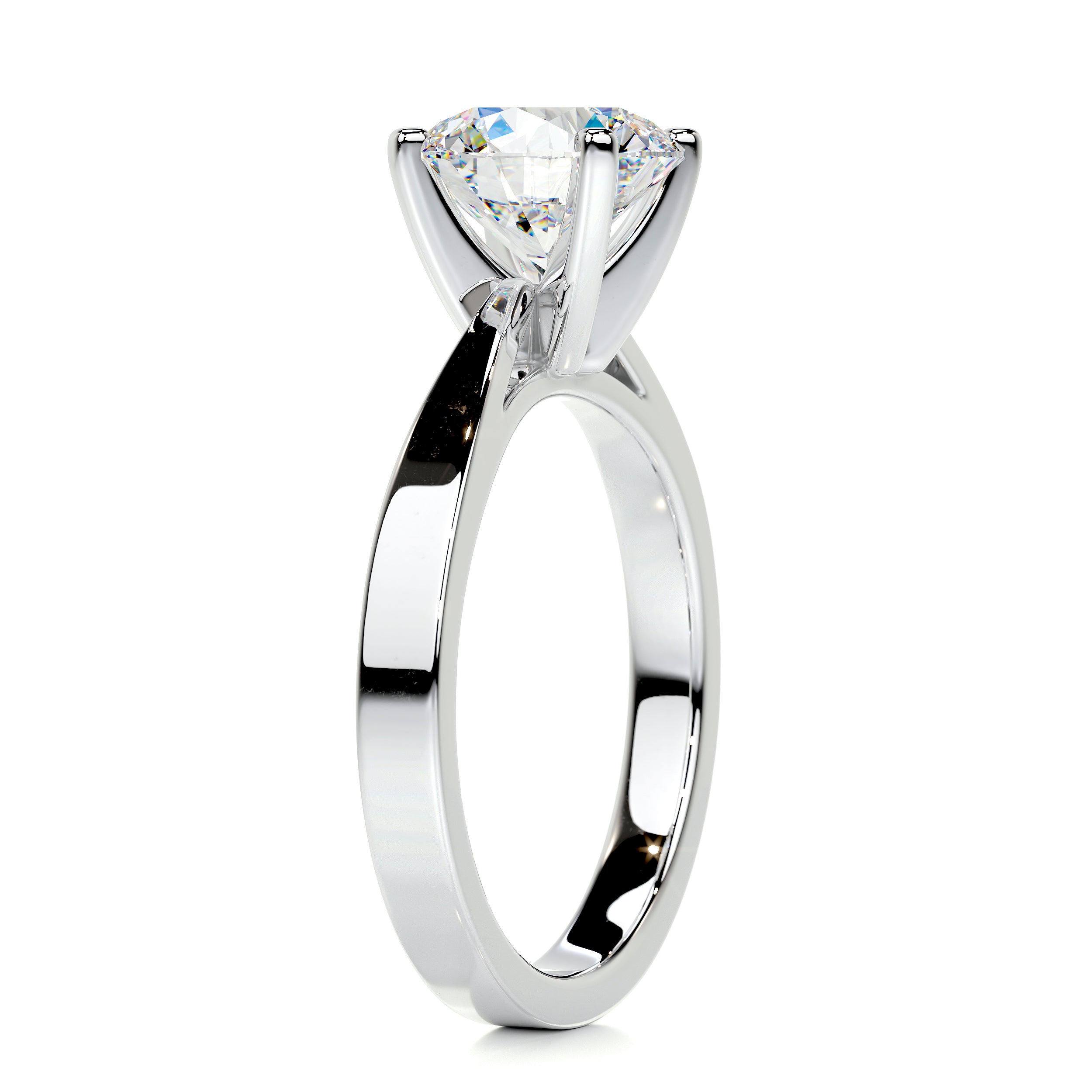 Diana Moissanite Ring -18K White Gold