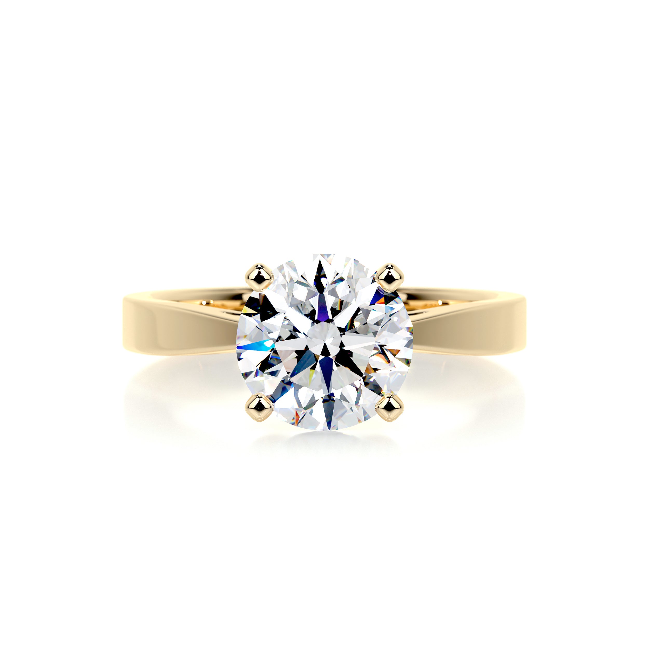 Diana Moissanite Ring -18K Yellow Gold