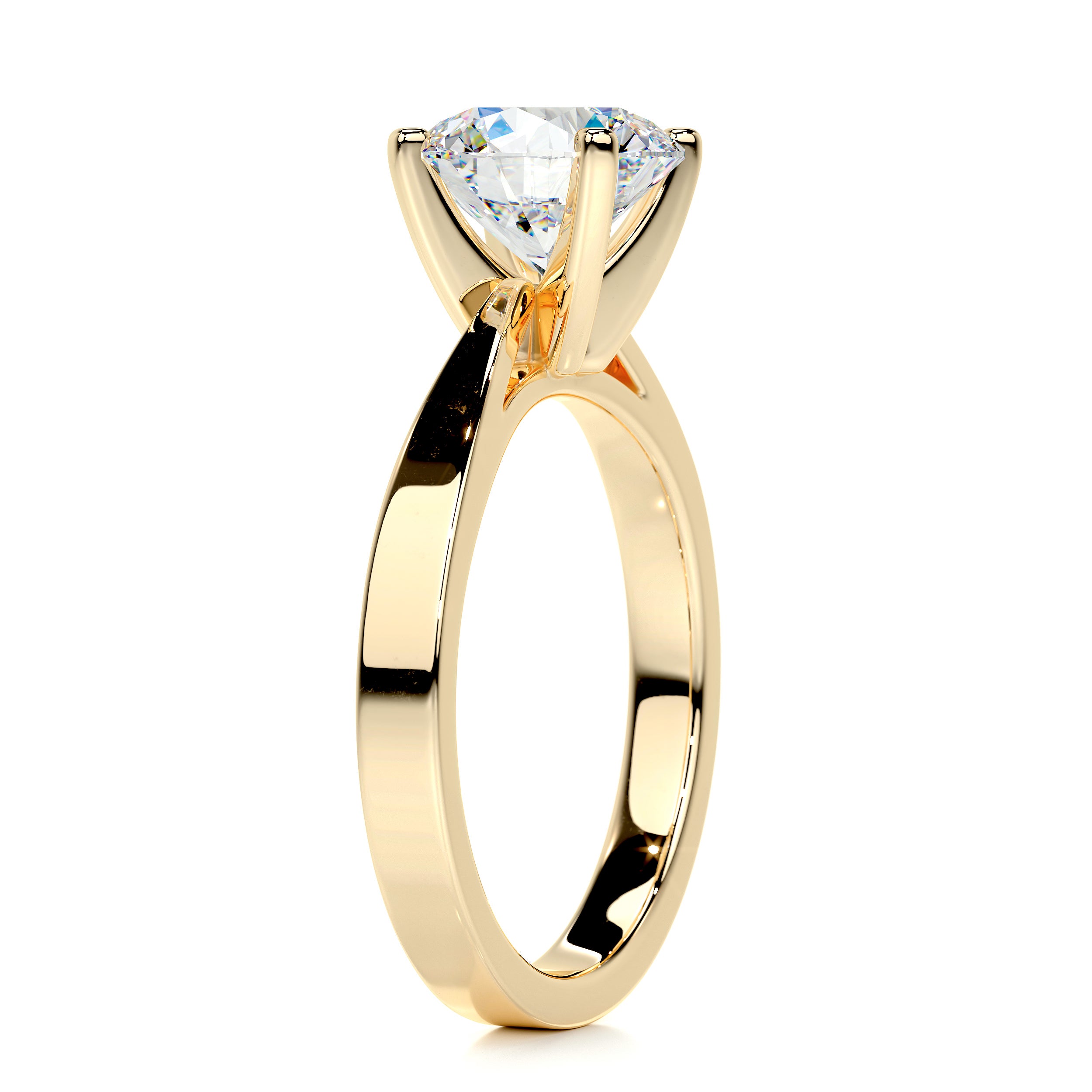 Diana Moissanite Ring -18K Yellow Gold