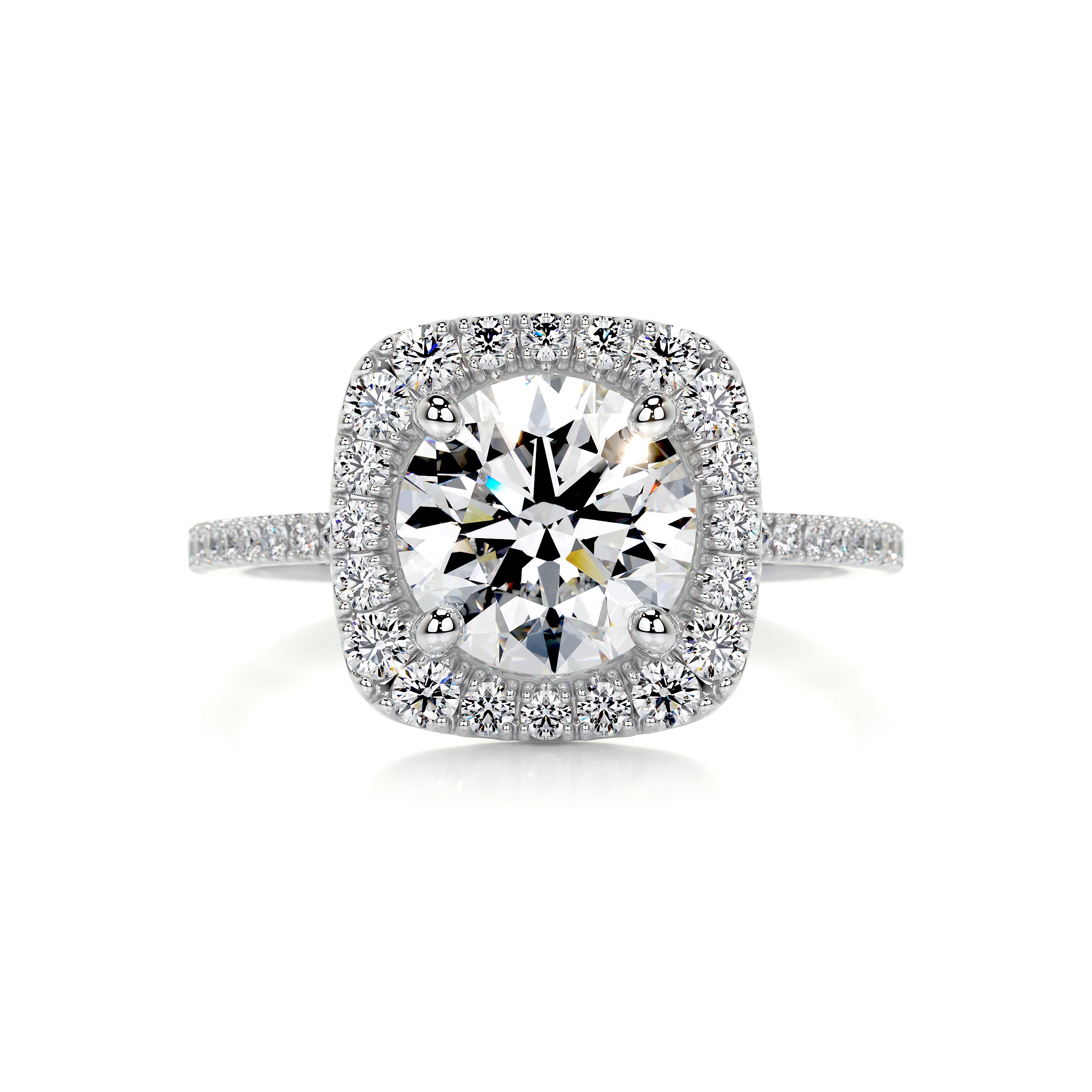 Catalina Moissanite & Diamond Ring -Platinum