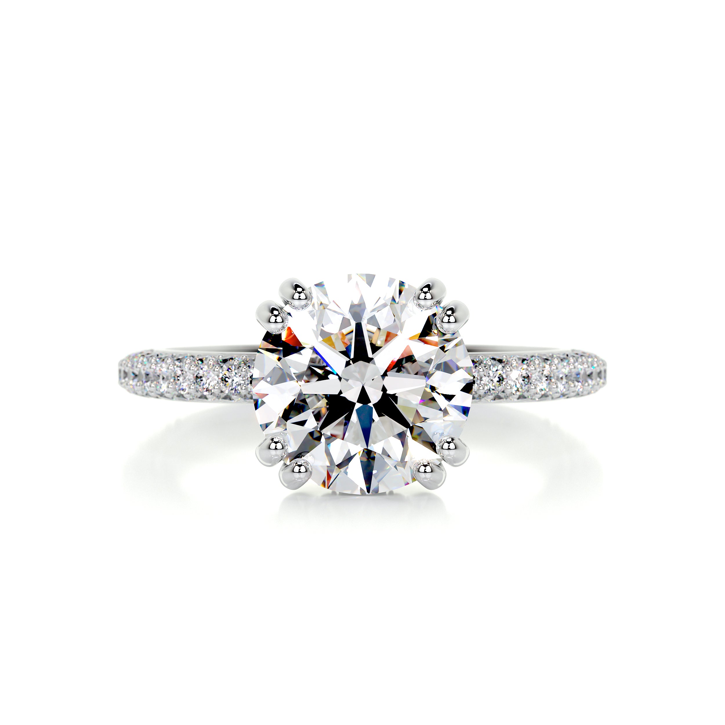 Lorena Moissanite & Diamonds Ring -Platinum