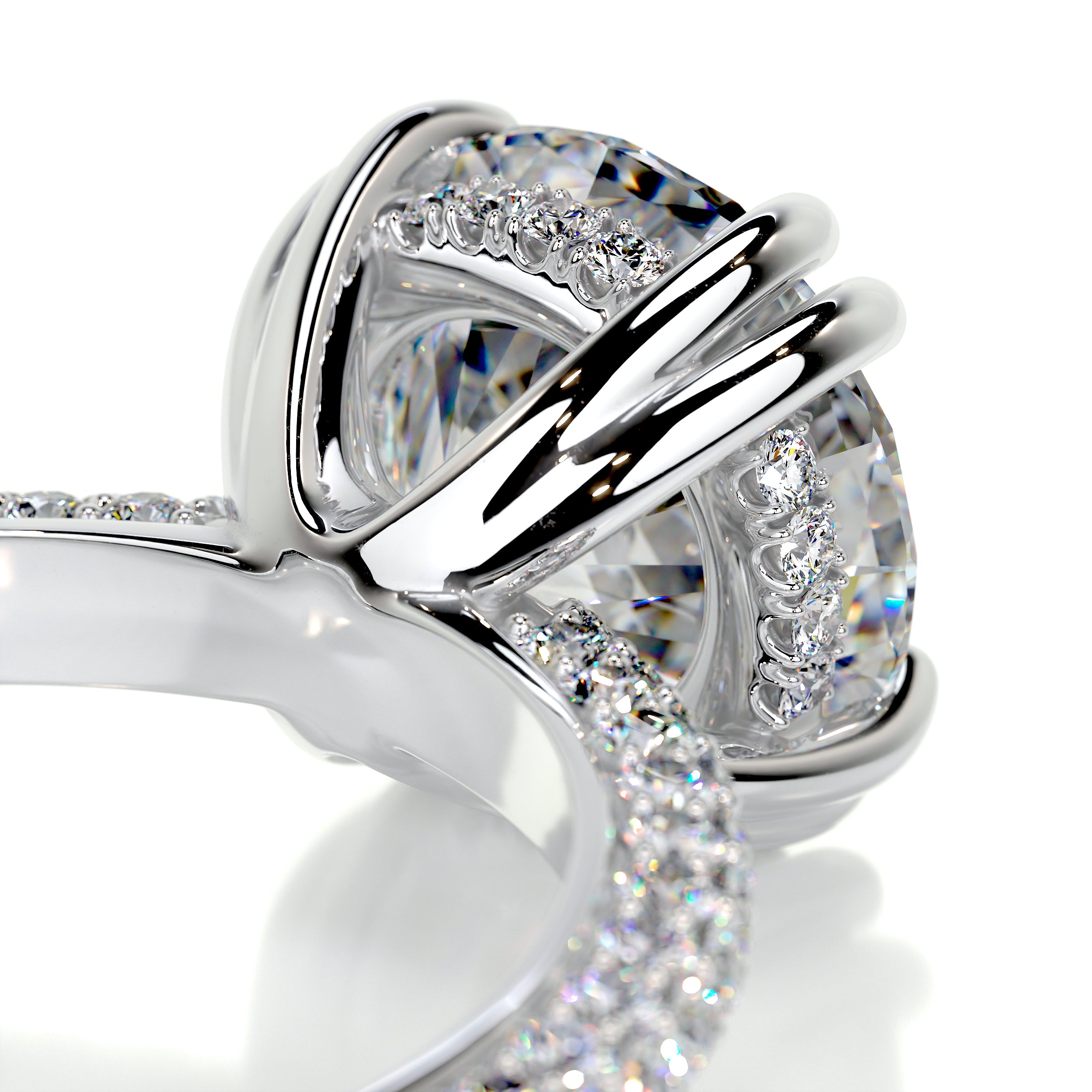 Lorena Moissanite & Diamonds Ring -Platinum