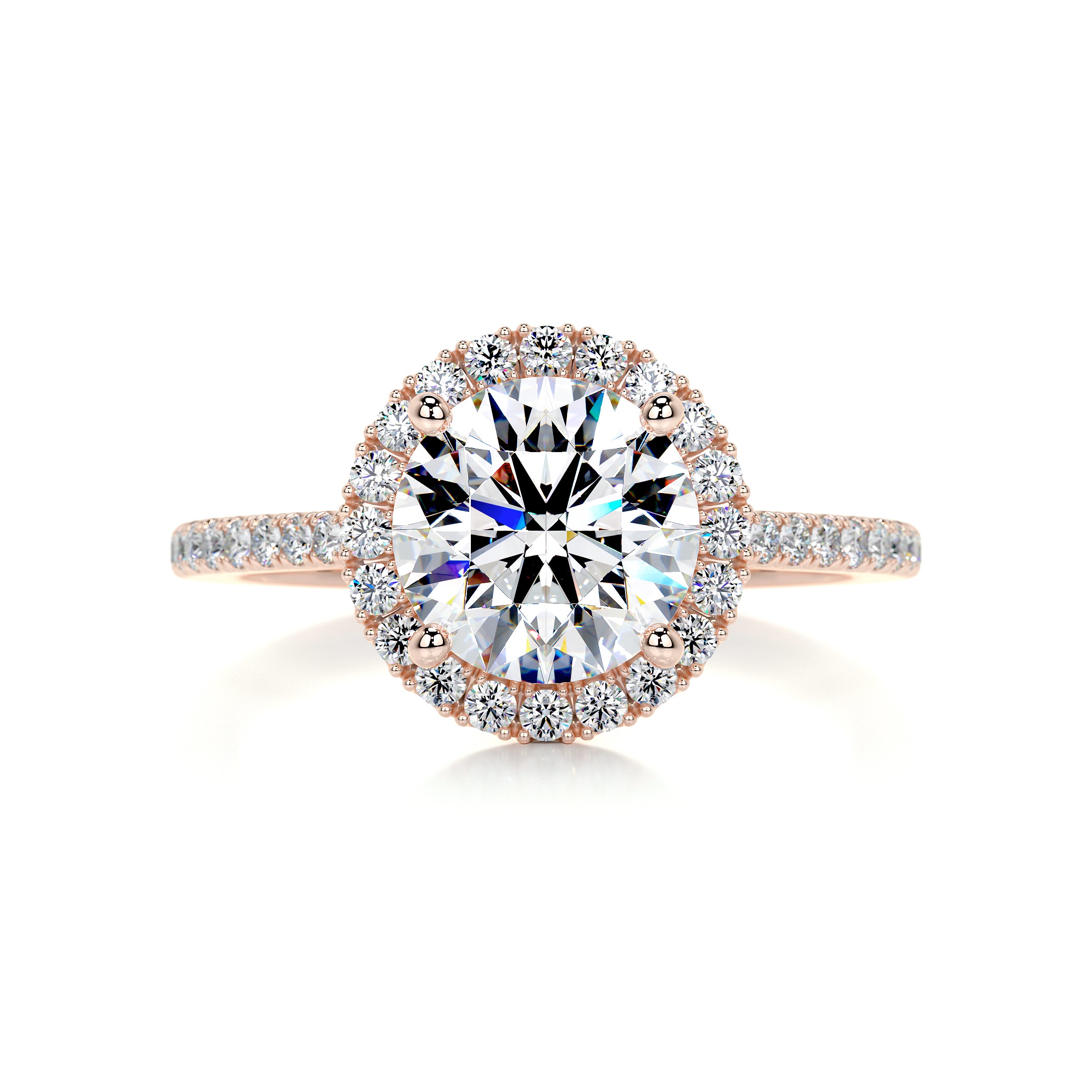 Layla Moissanite & Diamonds Ring -14K Rose Gold