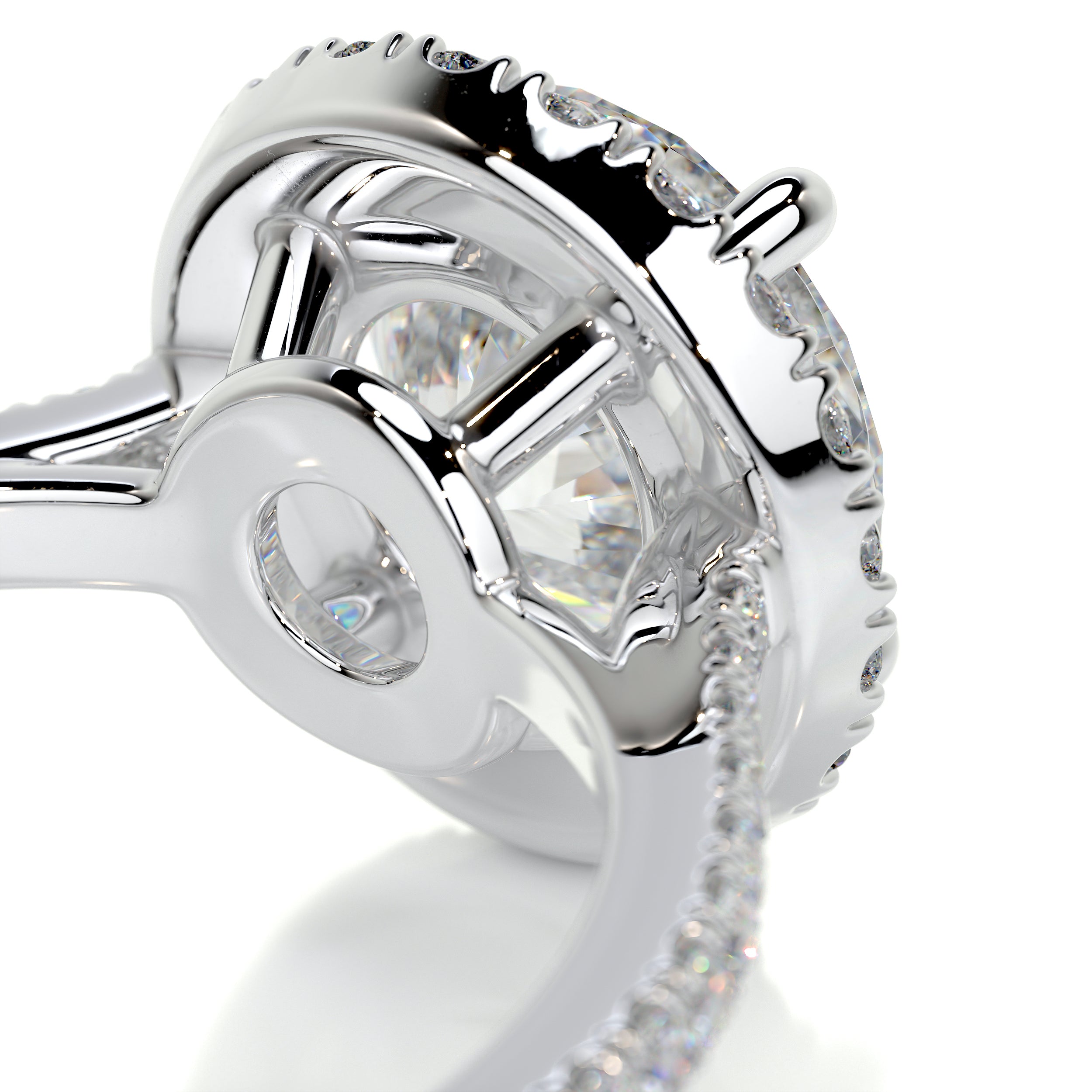 Layla Moissanite & Diamond Ring -Platinum