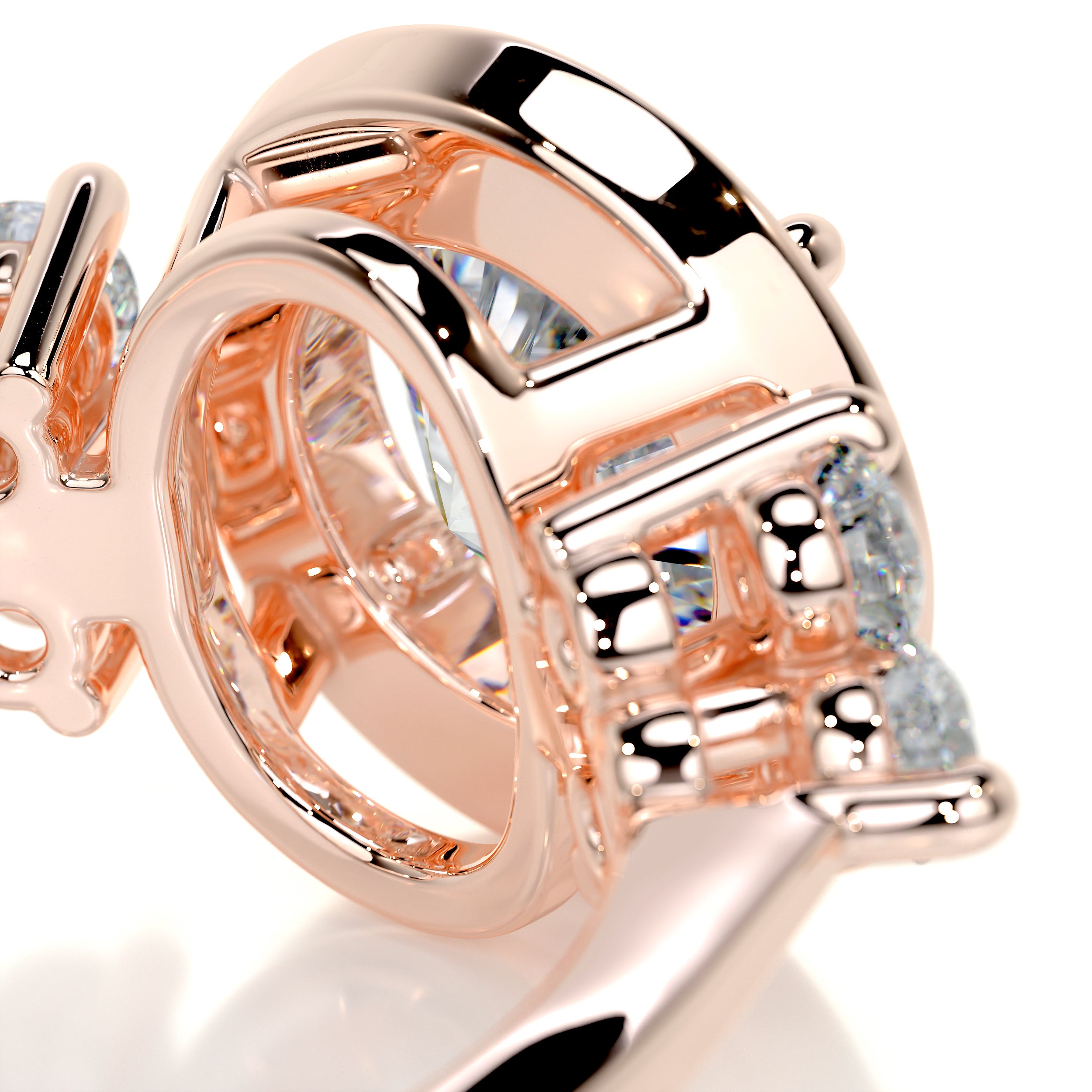 Ivy Moissanite & Diamonds Ring -14K Rose Gold