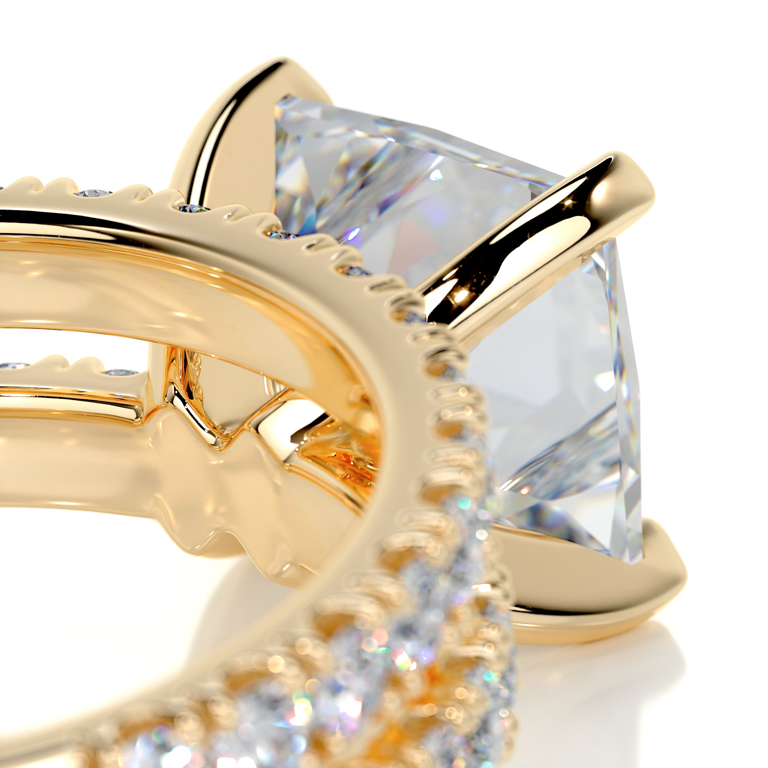 Blair Moissanite & Diamonds Bridal Set -18K Yellow Gold