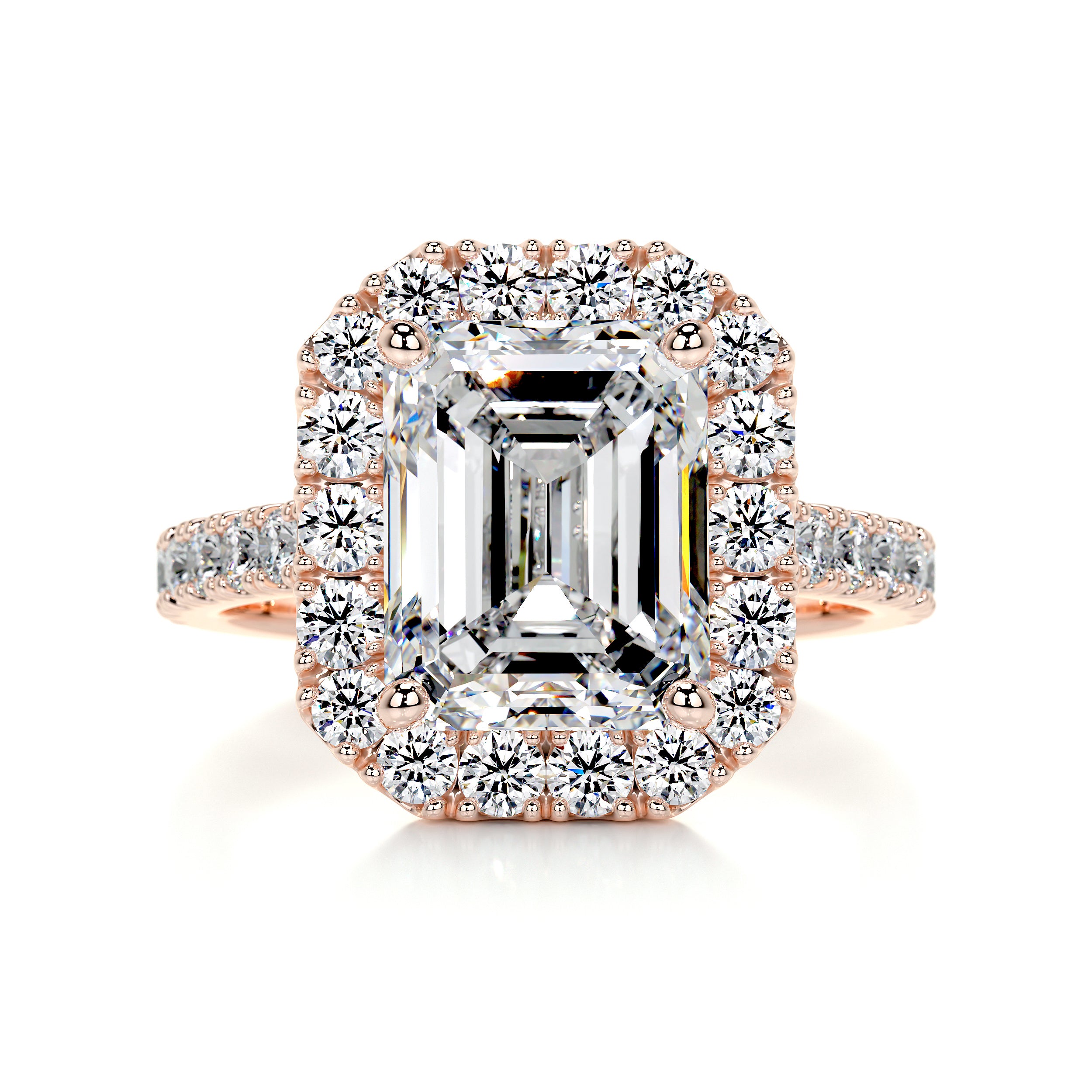 Zoey Moissanite & Diamonds Ring -14K Rose Gold