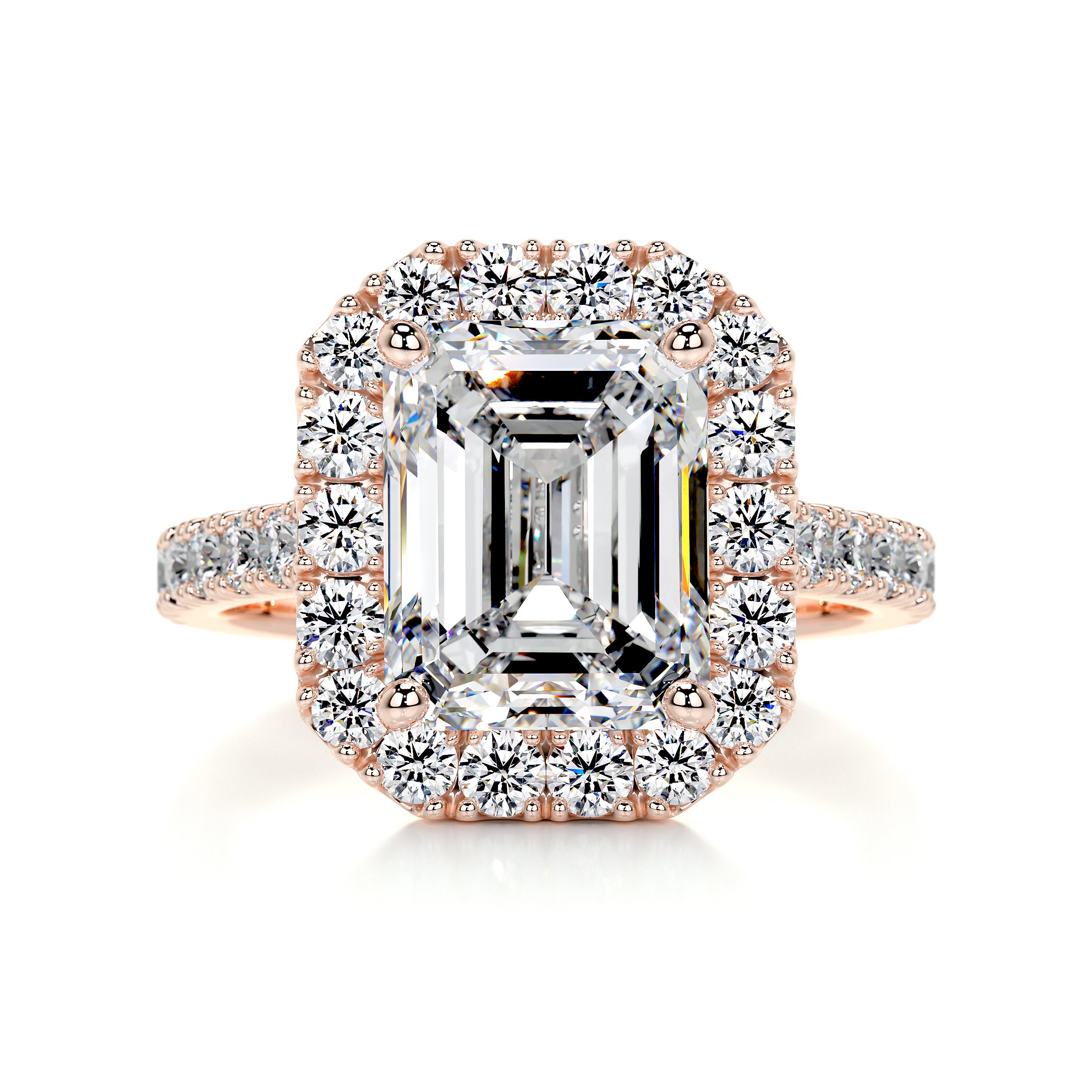 Zoey Moissanite & Diamond Ring -14K Rose Gold