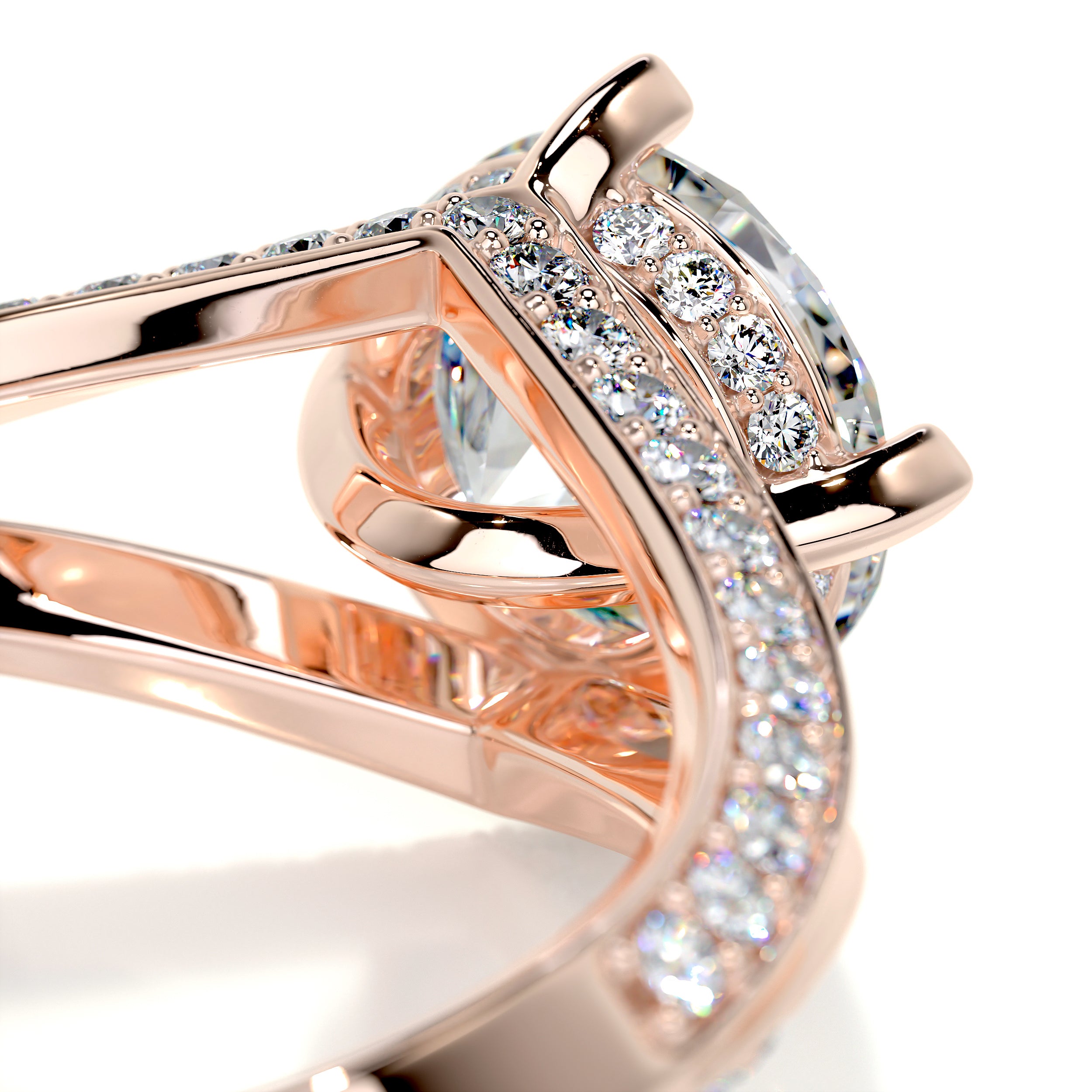 Harlow Moissanite & Diamond Ring -14K Rose Gold