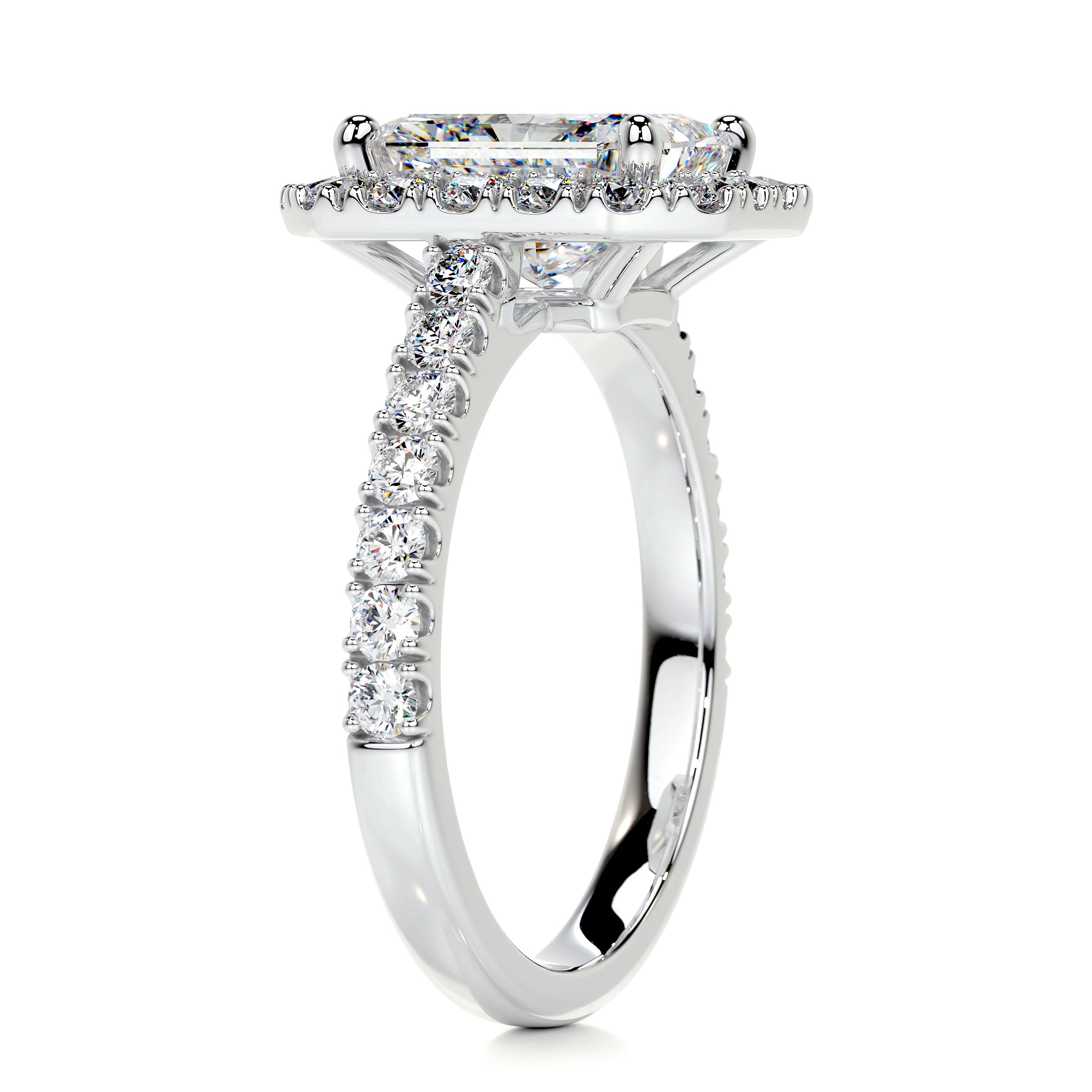 Andrea Moissanite & Diamonds Ring -Platinum