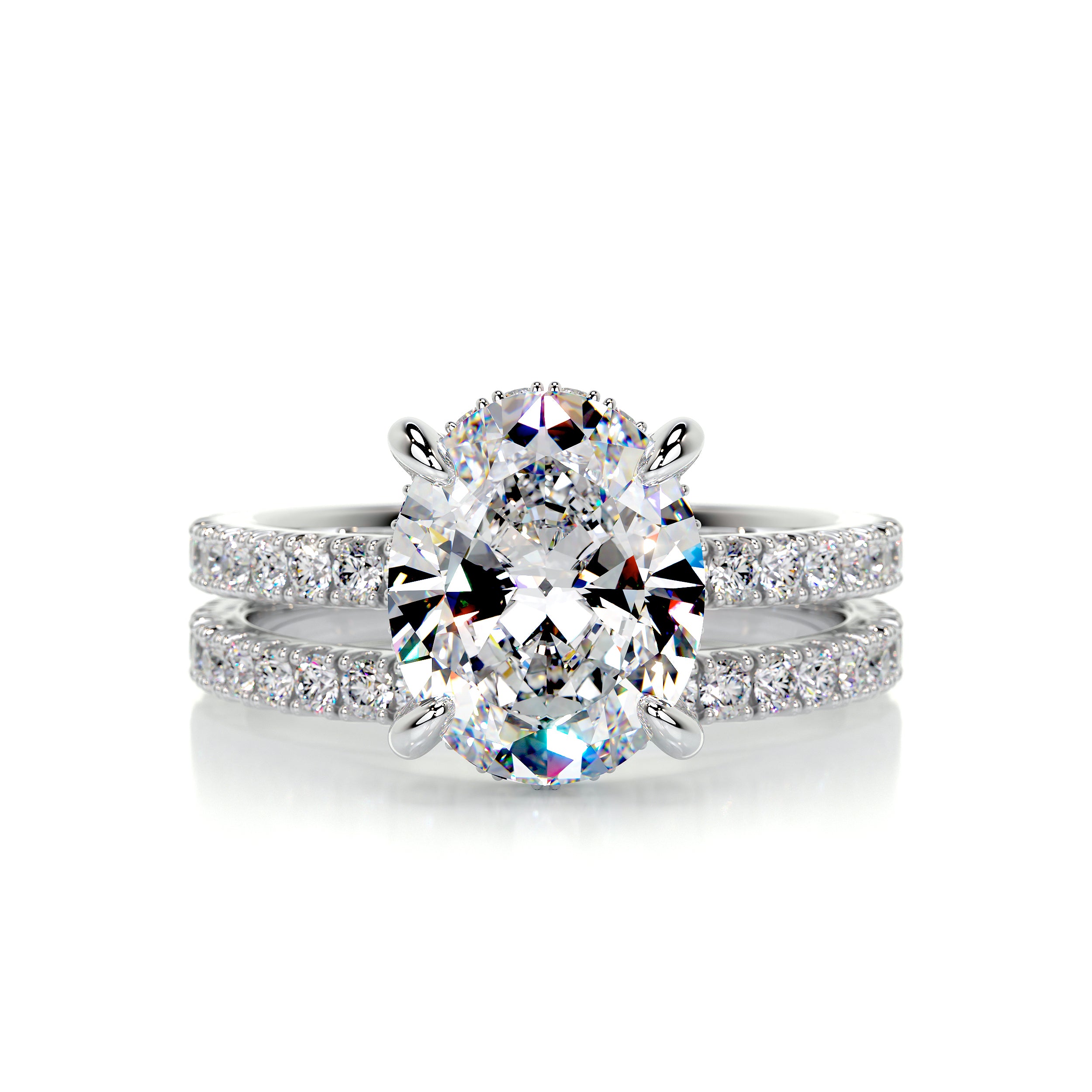 Lucy Moissanite & Diamonds Bridal Set -Platinum