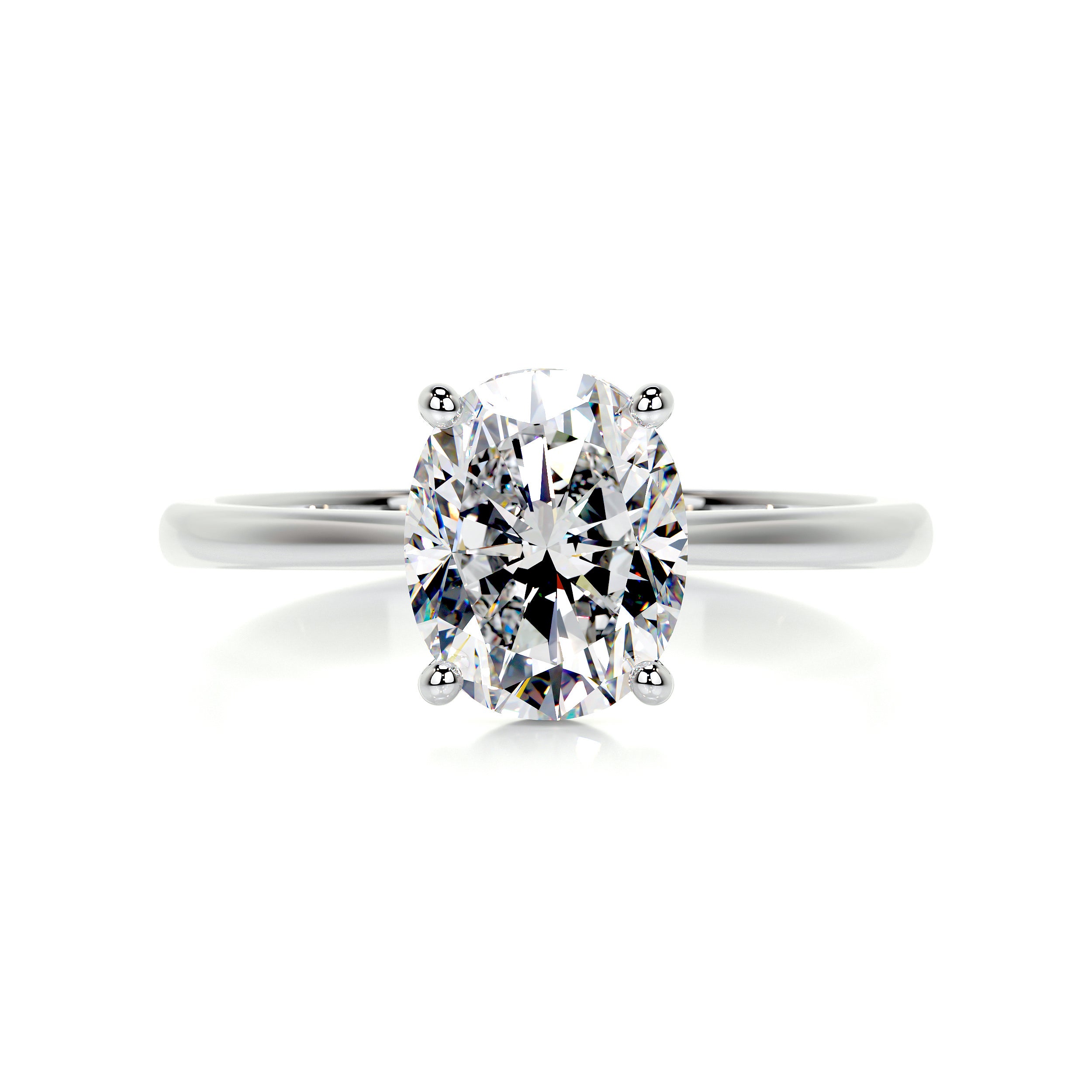 Julia Moissanite Ring -18K White Gold