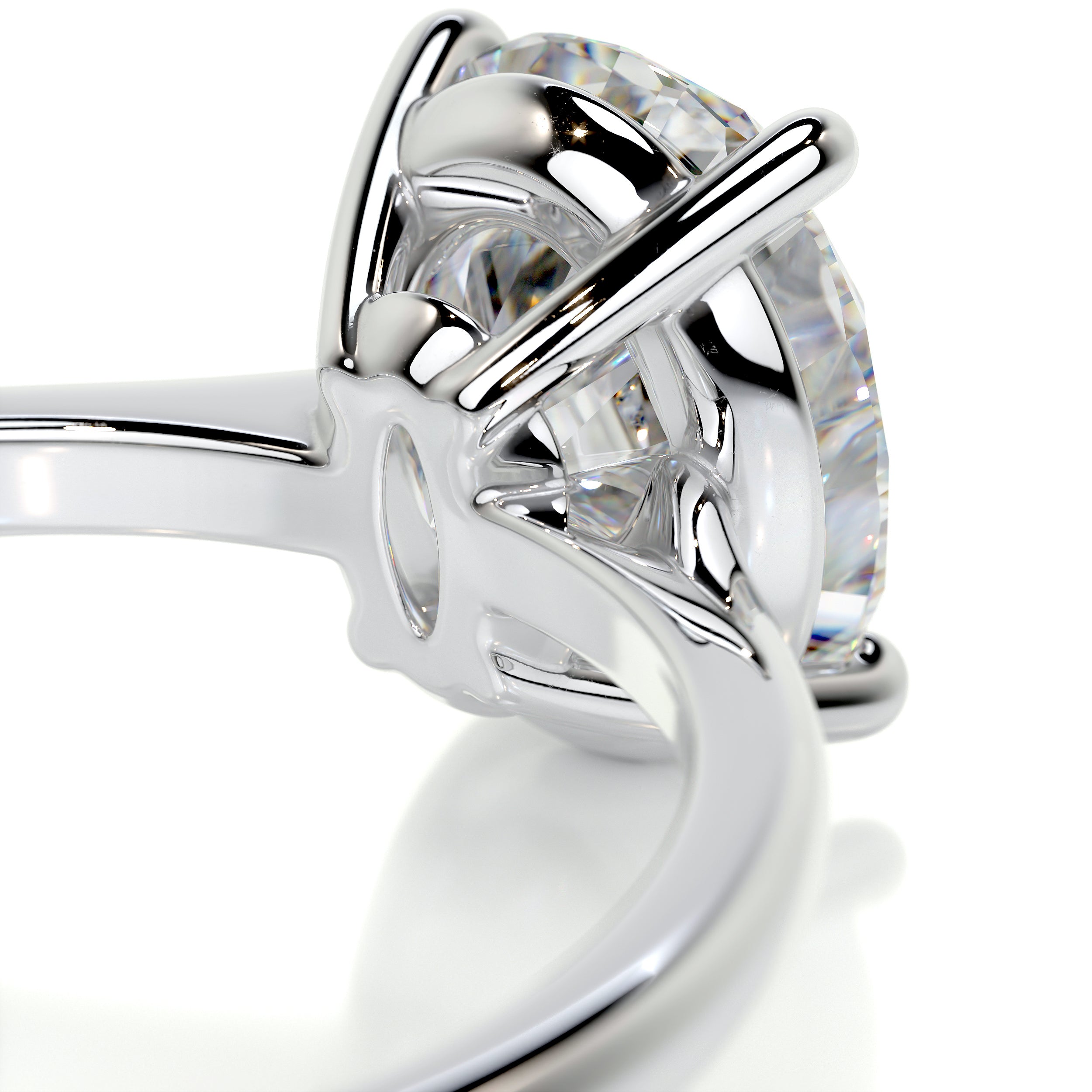 Julia Moissanite Ring -18K White Gold