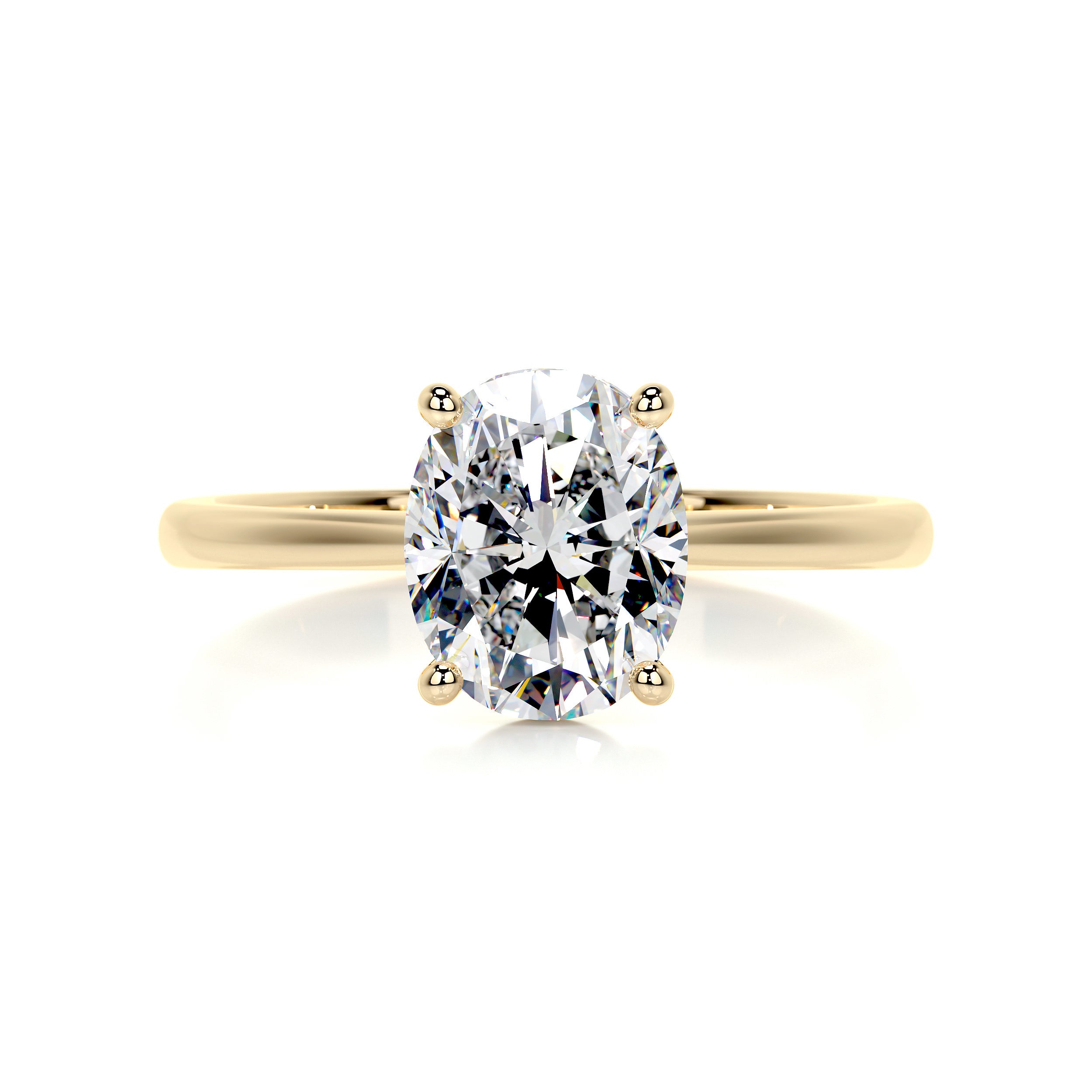 Julia Moissanite Ring -18K Yellow Gold