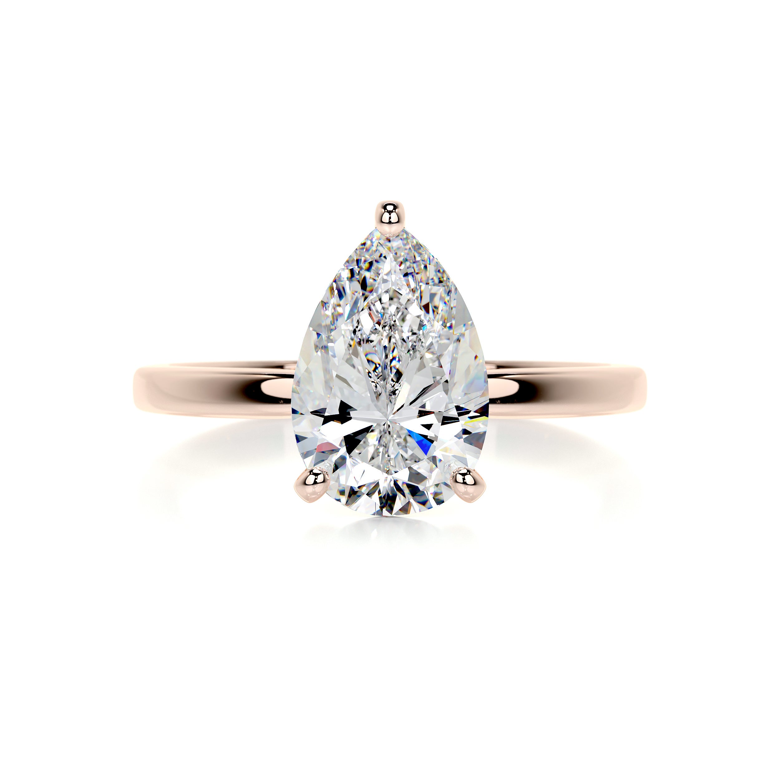 Jessica Moissanite Ring -14K Rose Gold