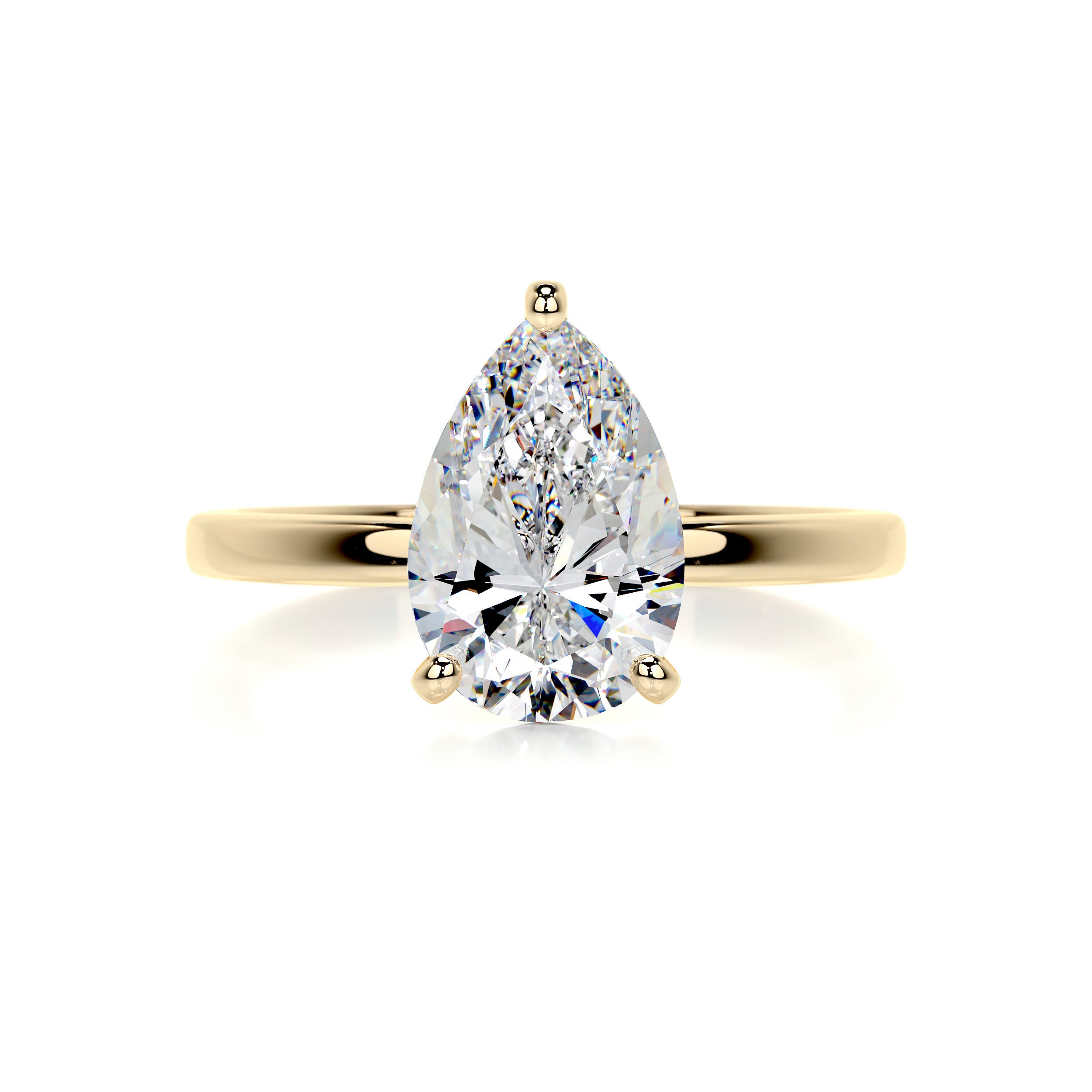 Jessica Moissanite Ring -18K Yellow Gold