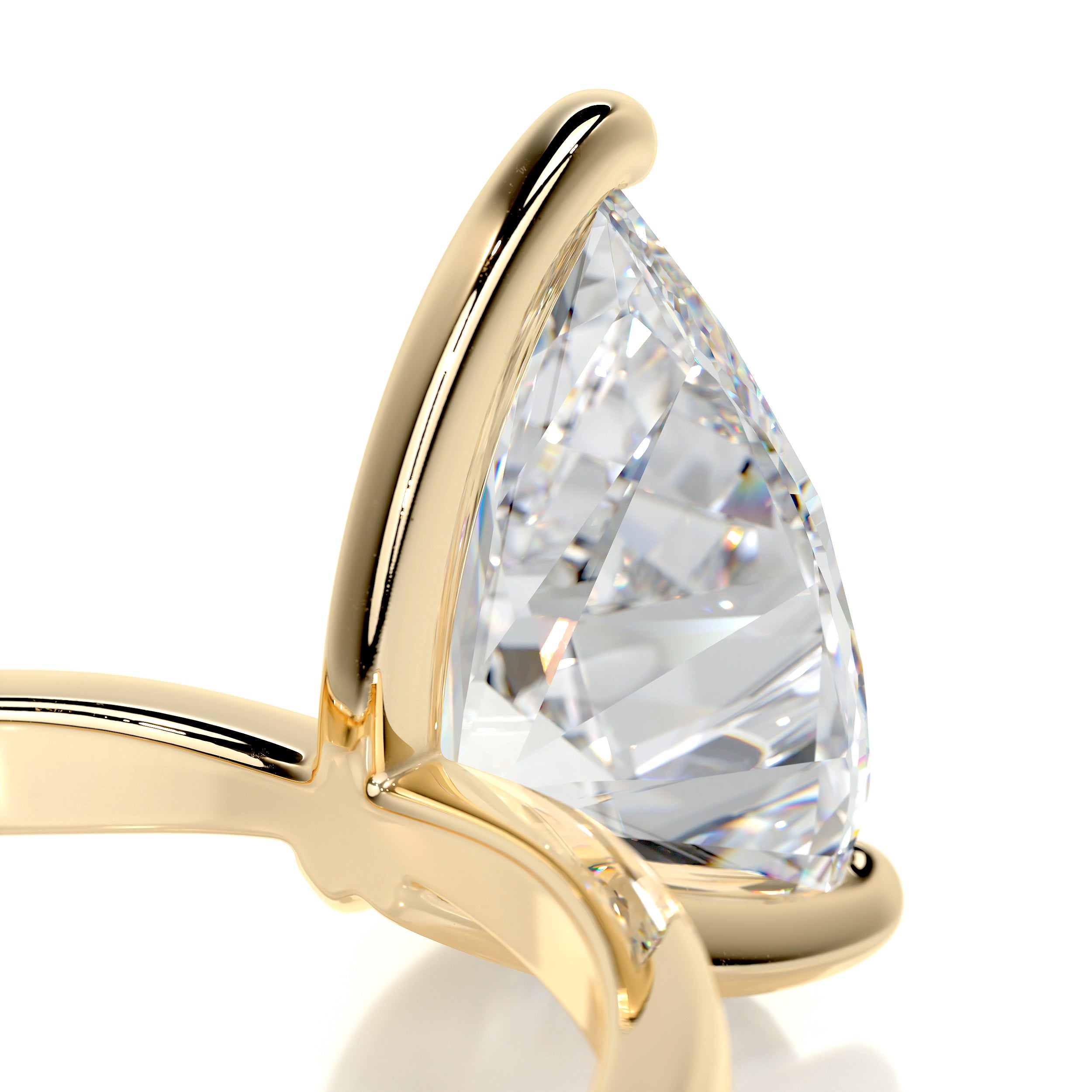 Jessica Moissanite Ring -18K Yellow Gold