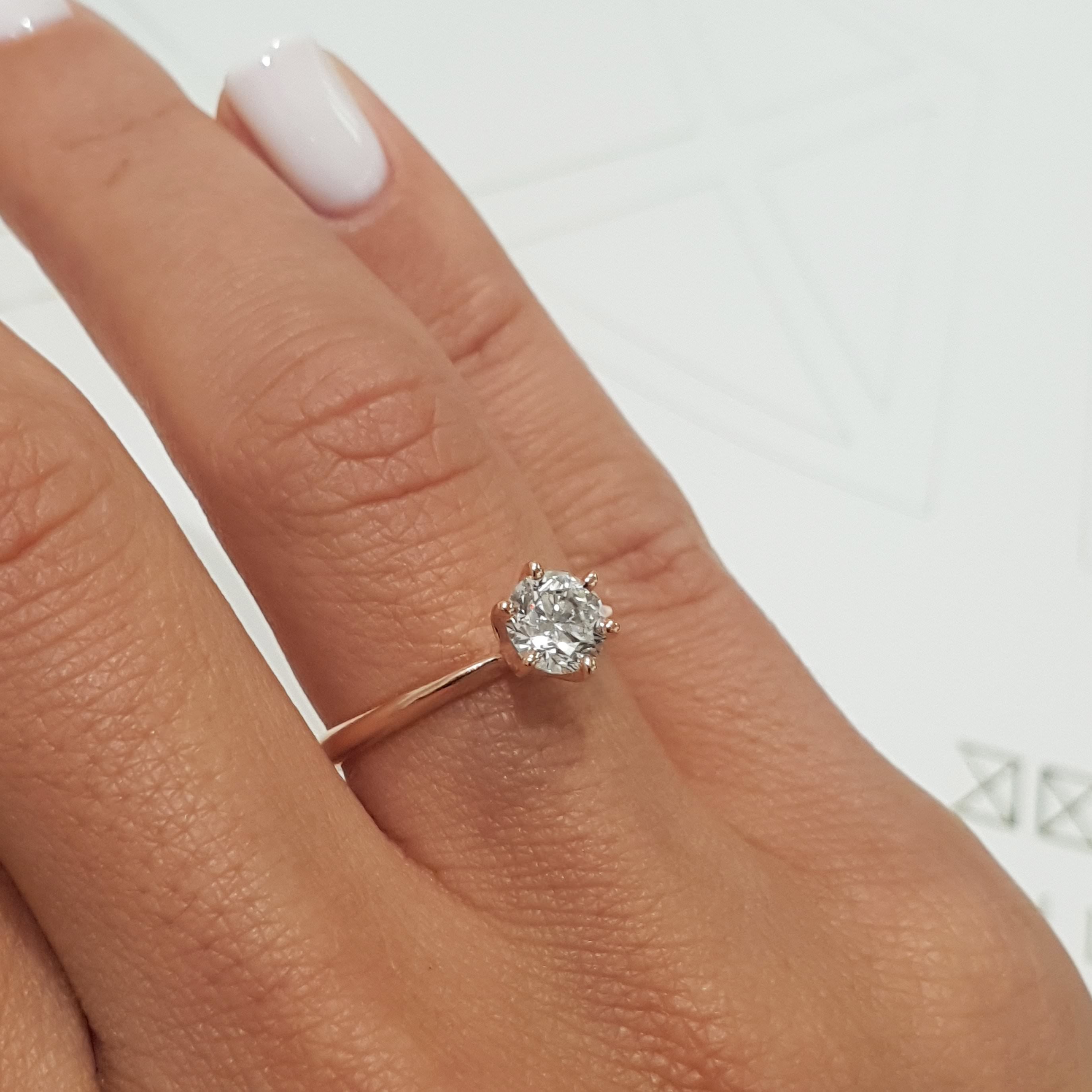 Samantha Moissanite Ring -14K Rose Gold