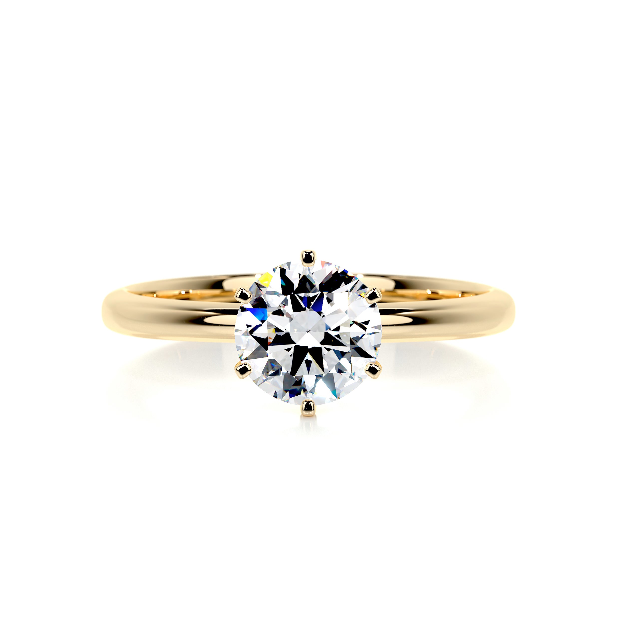 Samantha Moissanite Ring -18K Yellow Gold