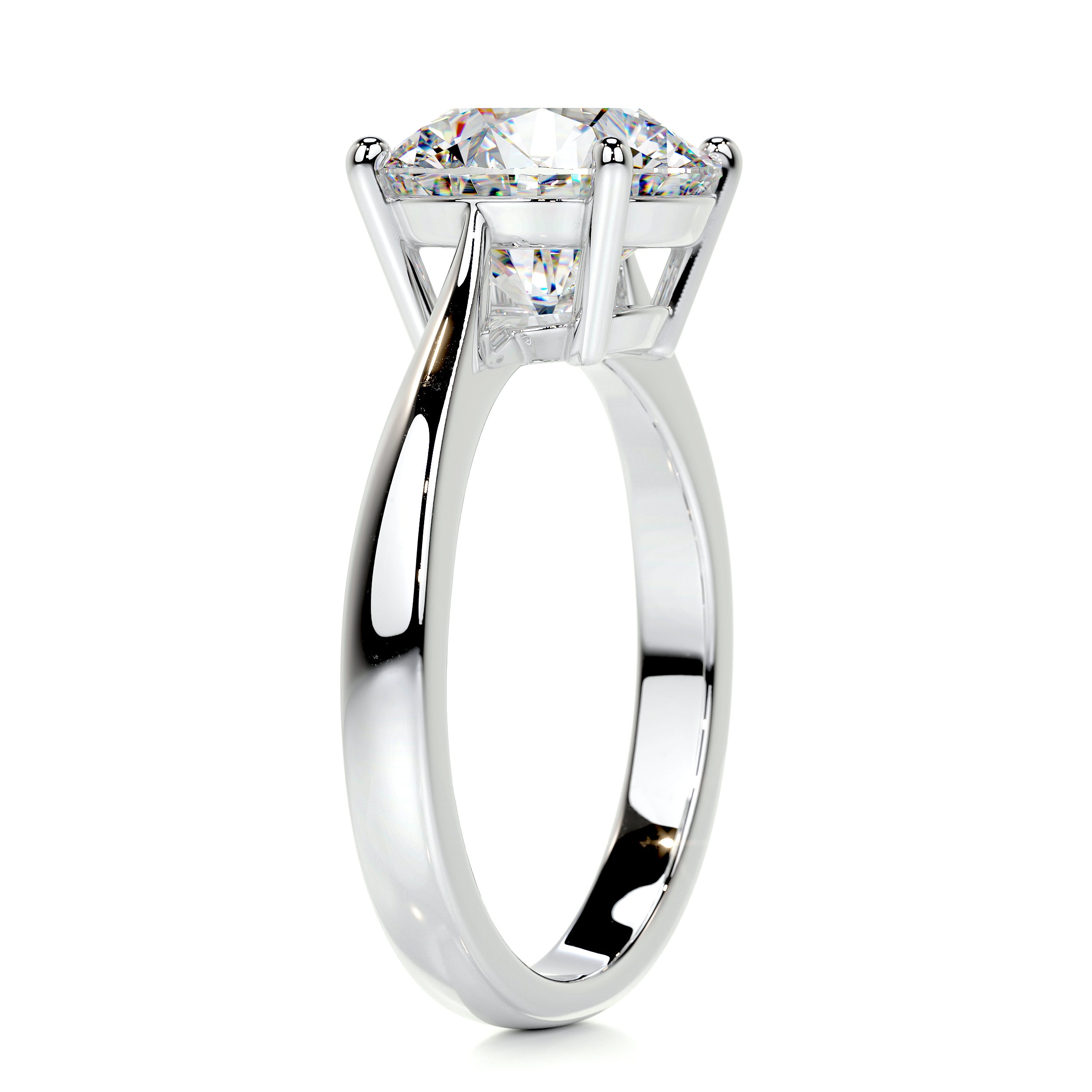 Kate Moissanite Ring -14K White Gold