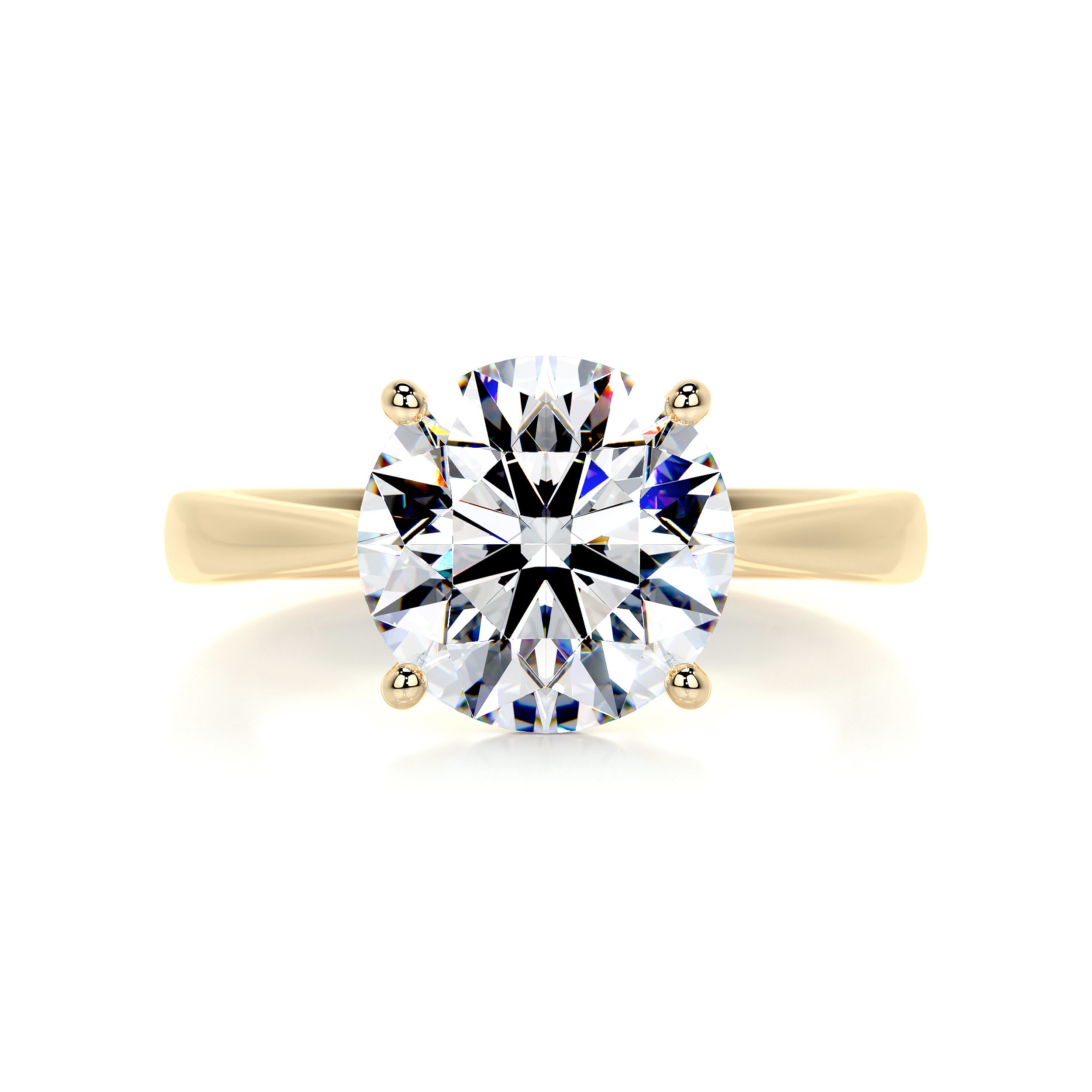 Kate Moissanite Ring -18K Yellow Gold