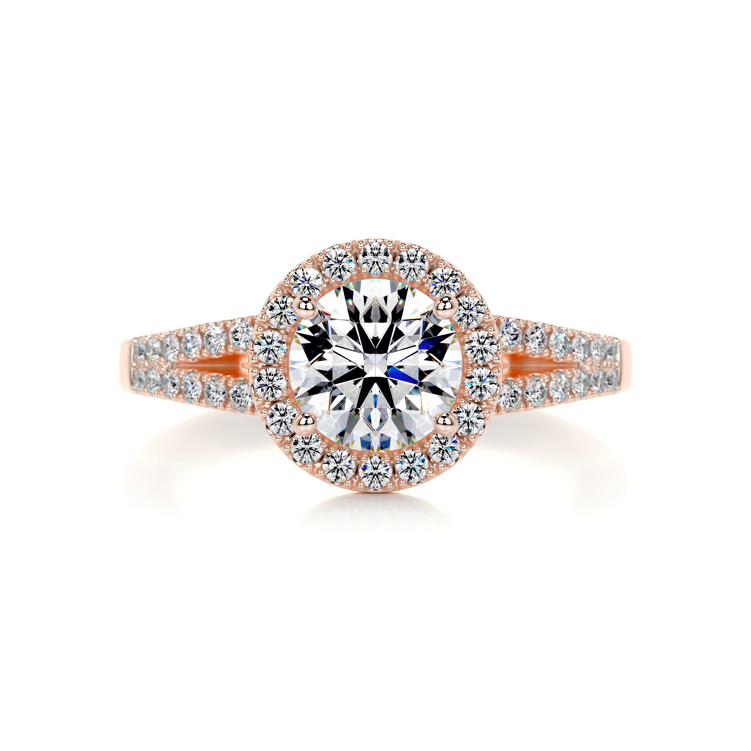 Hazel Moissanite & Diamond Ring -14K Rose Gold