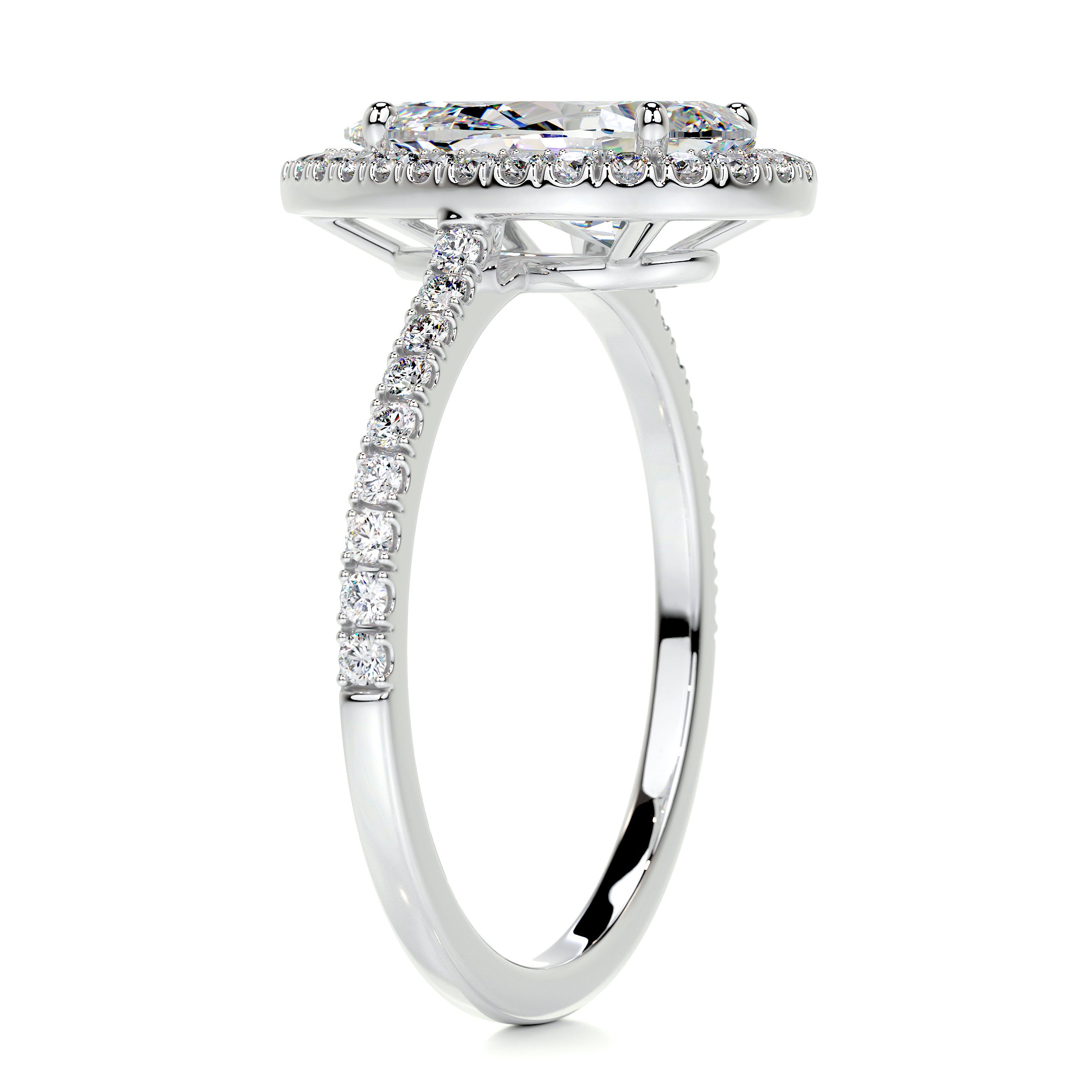 Sophia Moissanite & Diamonds Ring -Platinum