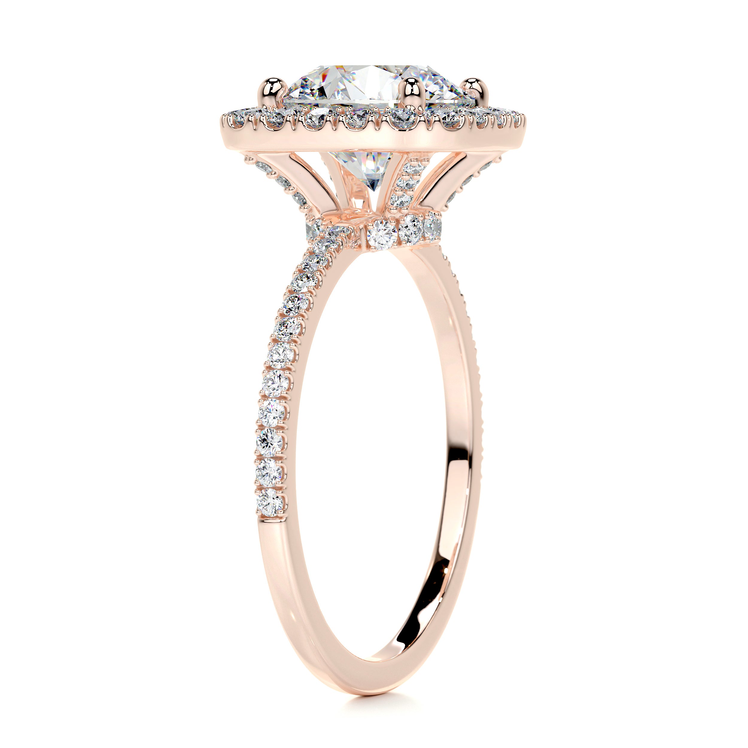 Catalina Moissanite & Diamonds Ring -14K Rose Gold
