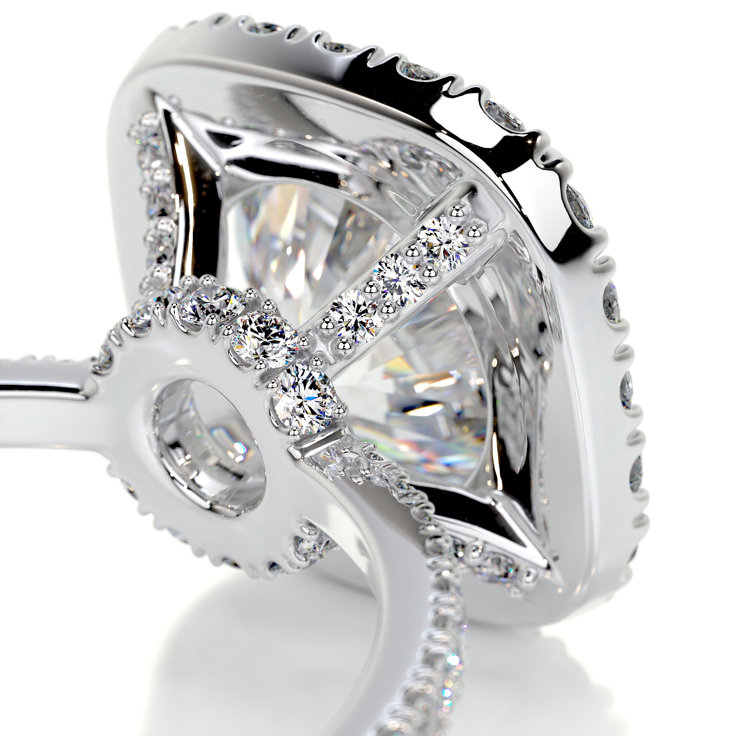 Catalina Moissanite & Diamonds Ring -14K White Gold