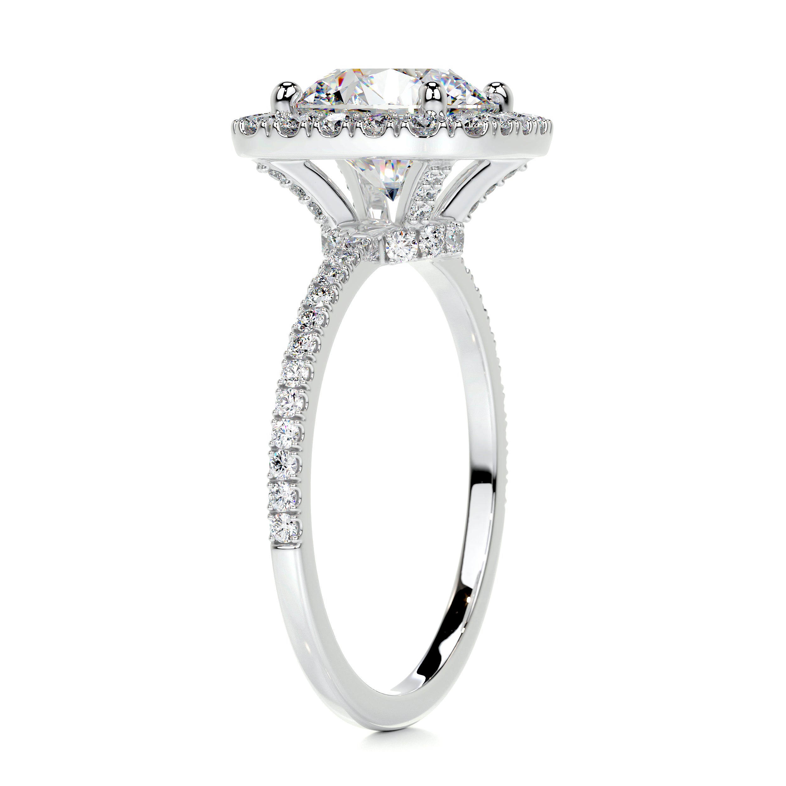 Catalina Moissanite & Diamonds Ring -14K White Gold