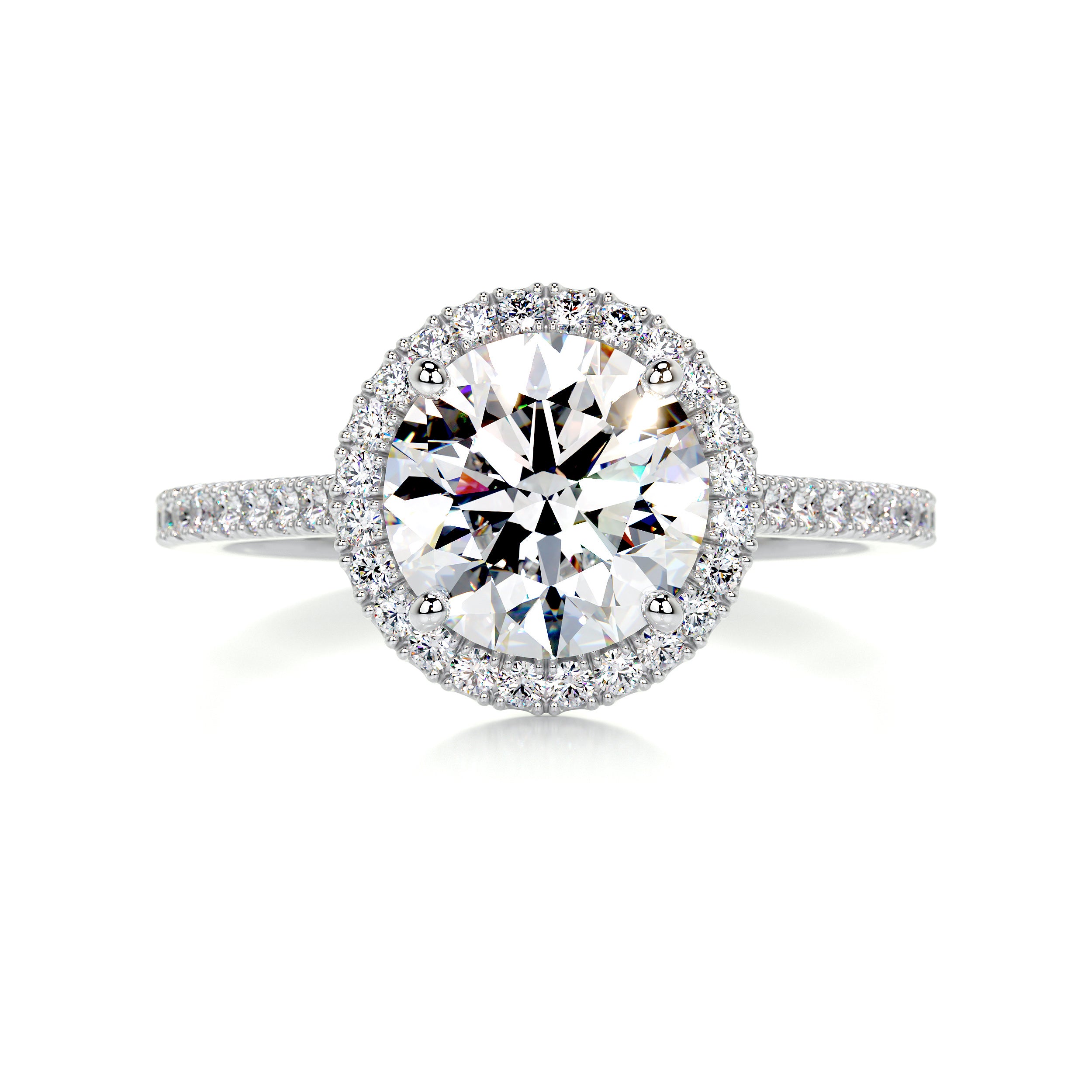 Layla Moissanite & Diamond Ring - 14K White Gold