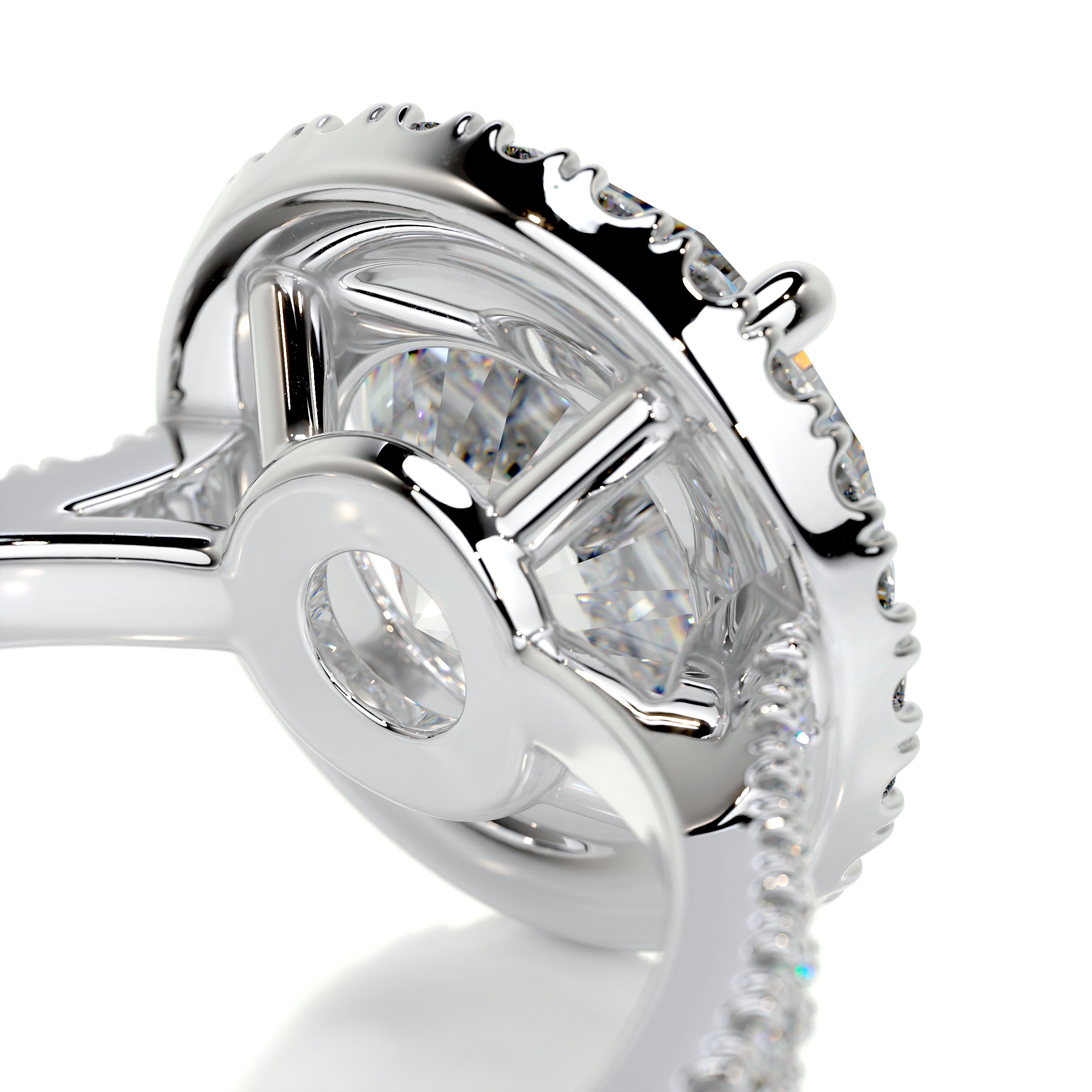 Layla Moissanite & Diamonds Ring - 18K White Gold