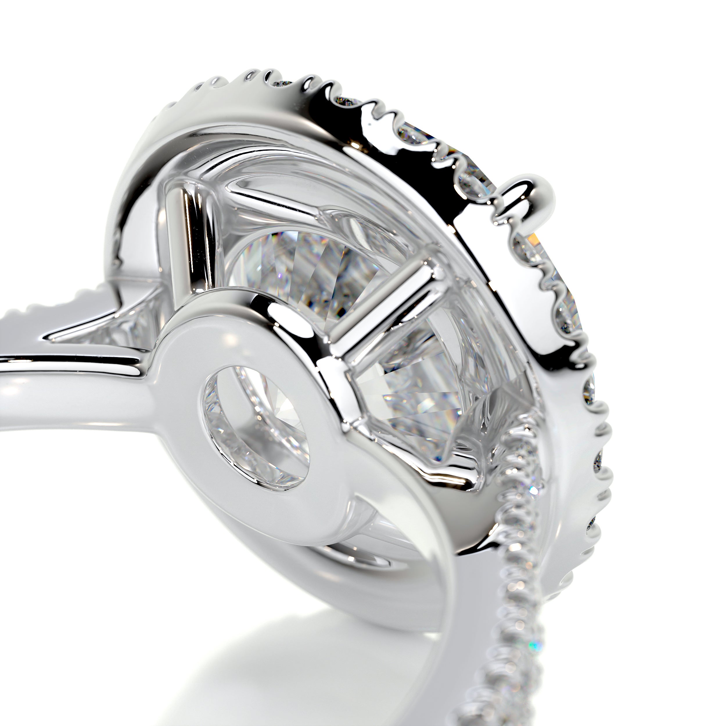Layla Moissanite & Diamond Ring - 14K White Gold