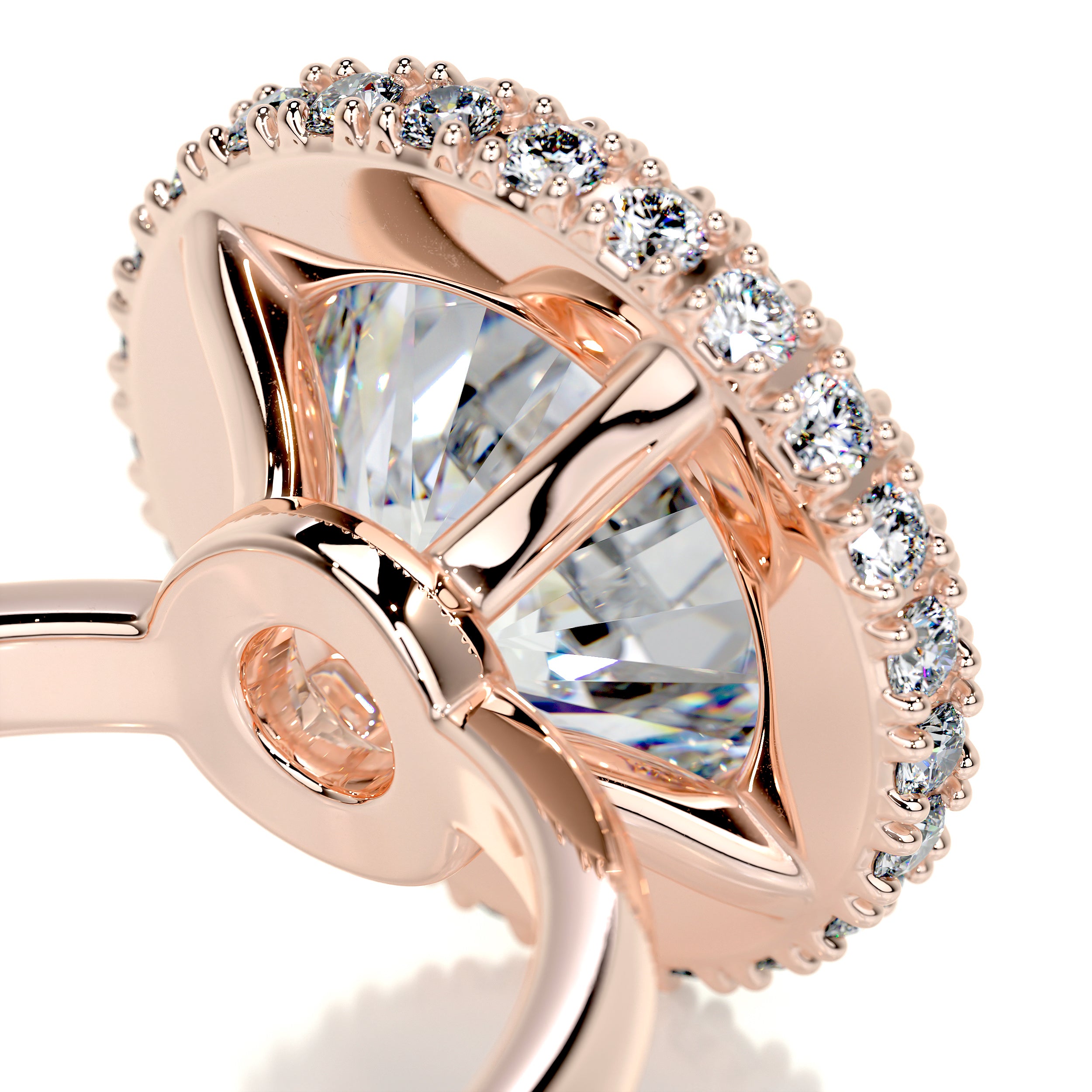 Rosalie Moissanite & Diamond Ring -14K Rose Gold