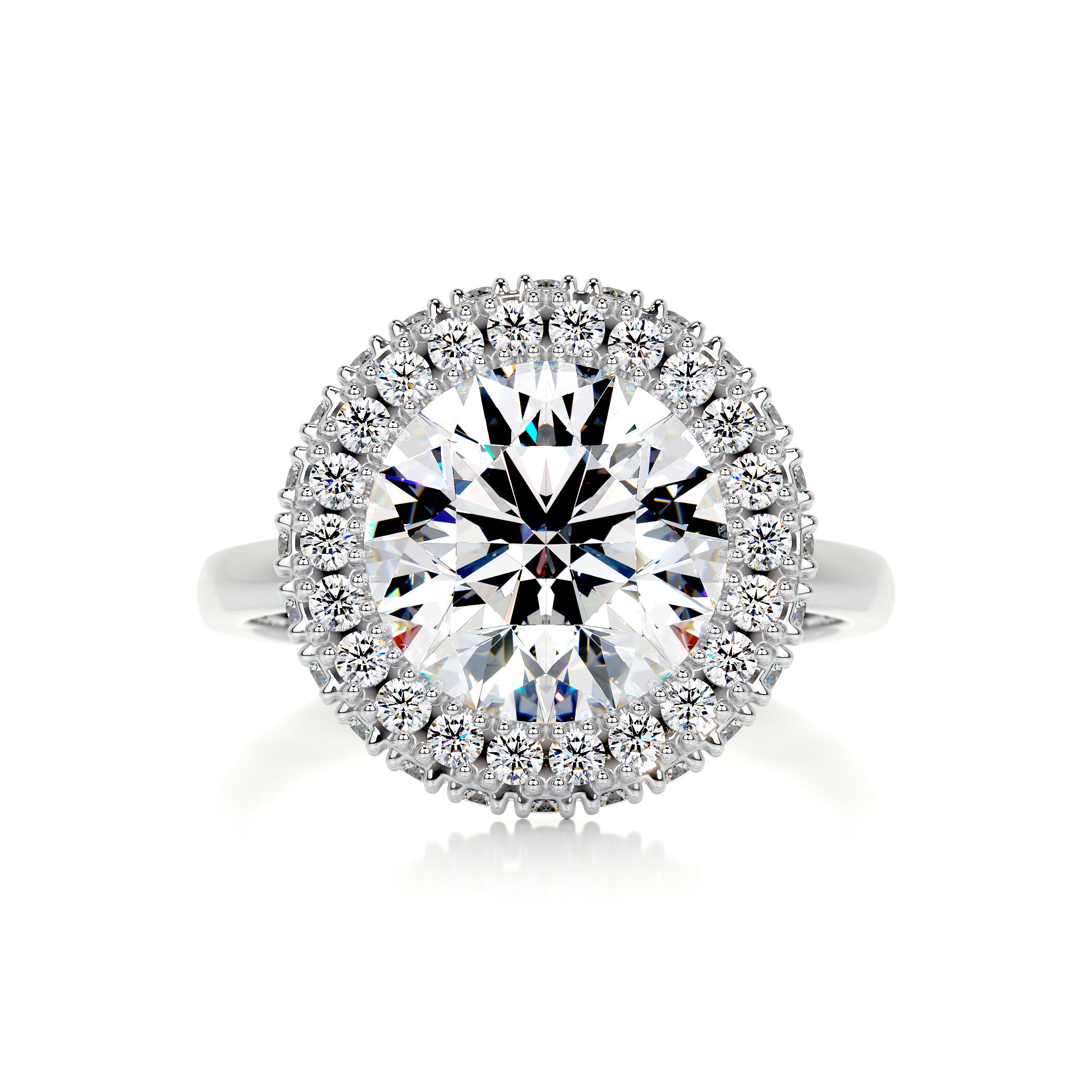 Rosalie Moissanite & Diamond Ring -14K White Gold